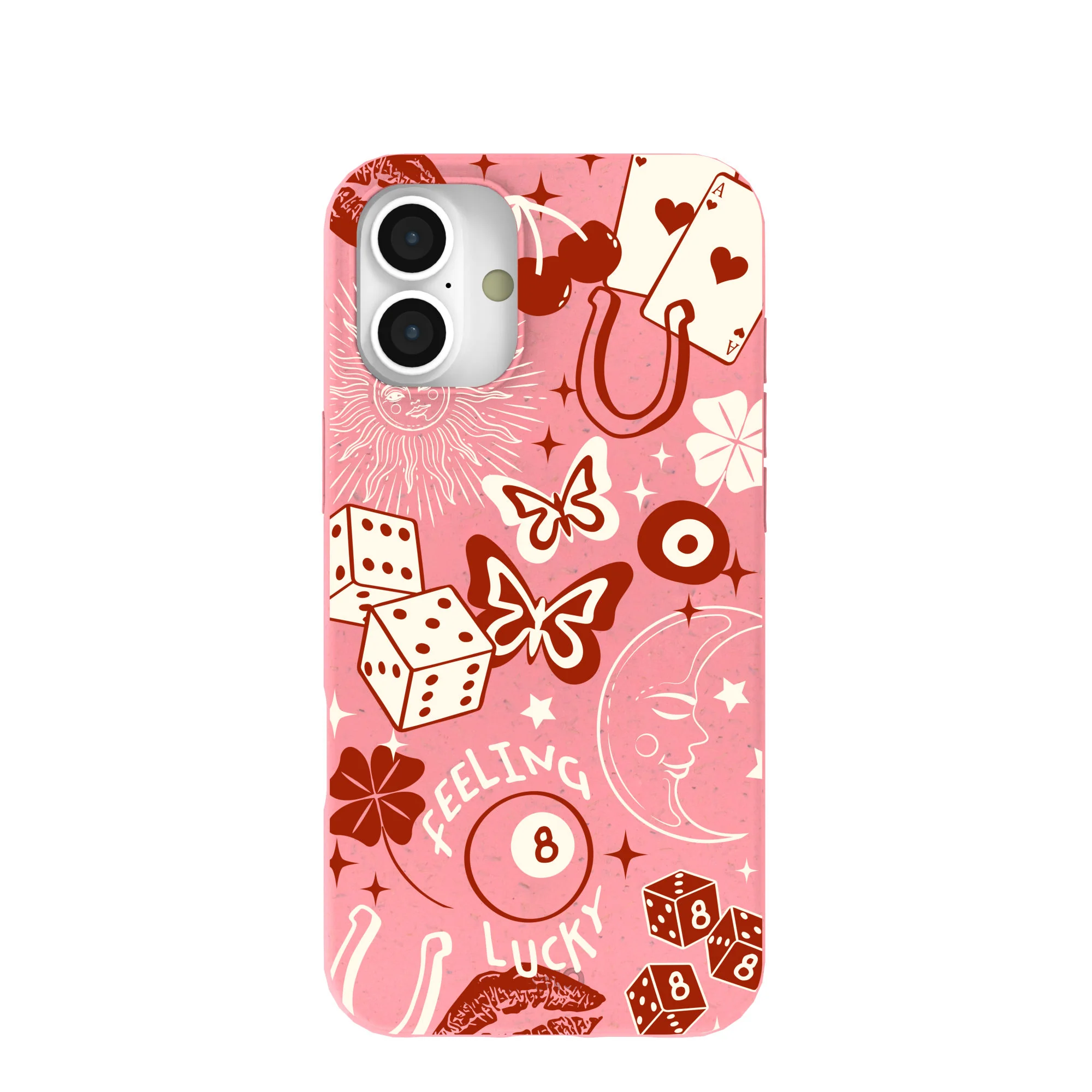 Bubblegum Pink Feeling Lucky iPhone 16 Plus Case