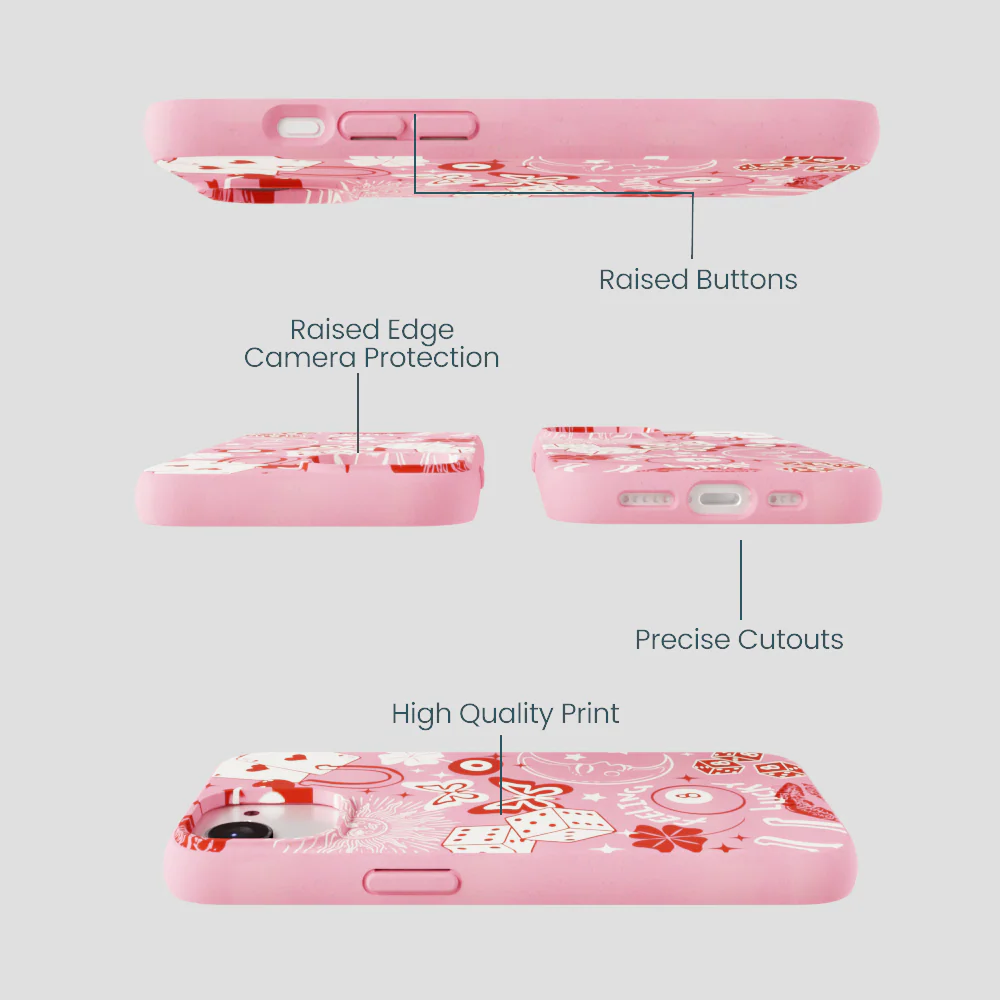 Bubblegum Pink Feeling Lucky iPhone 16e/17e Case - Image 3
