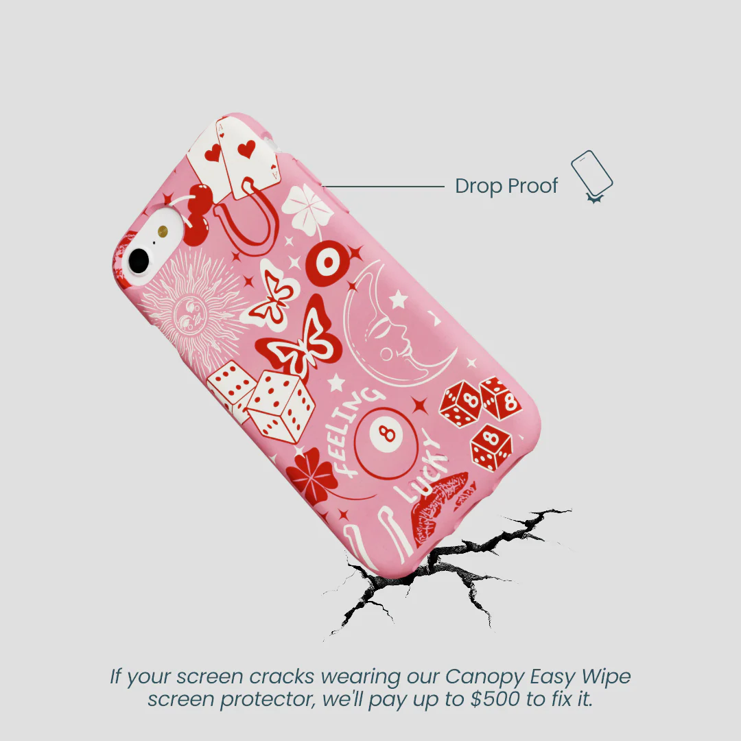 Bubblegum Pink Feeling Lucky iPhone 6/6s/7/8/SE Case - Image 5