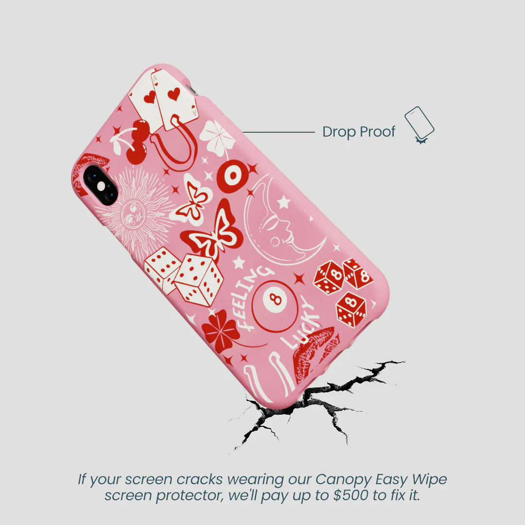 Bubblegum Pink Feeling Lucky iPhone XR Case - Image 5