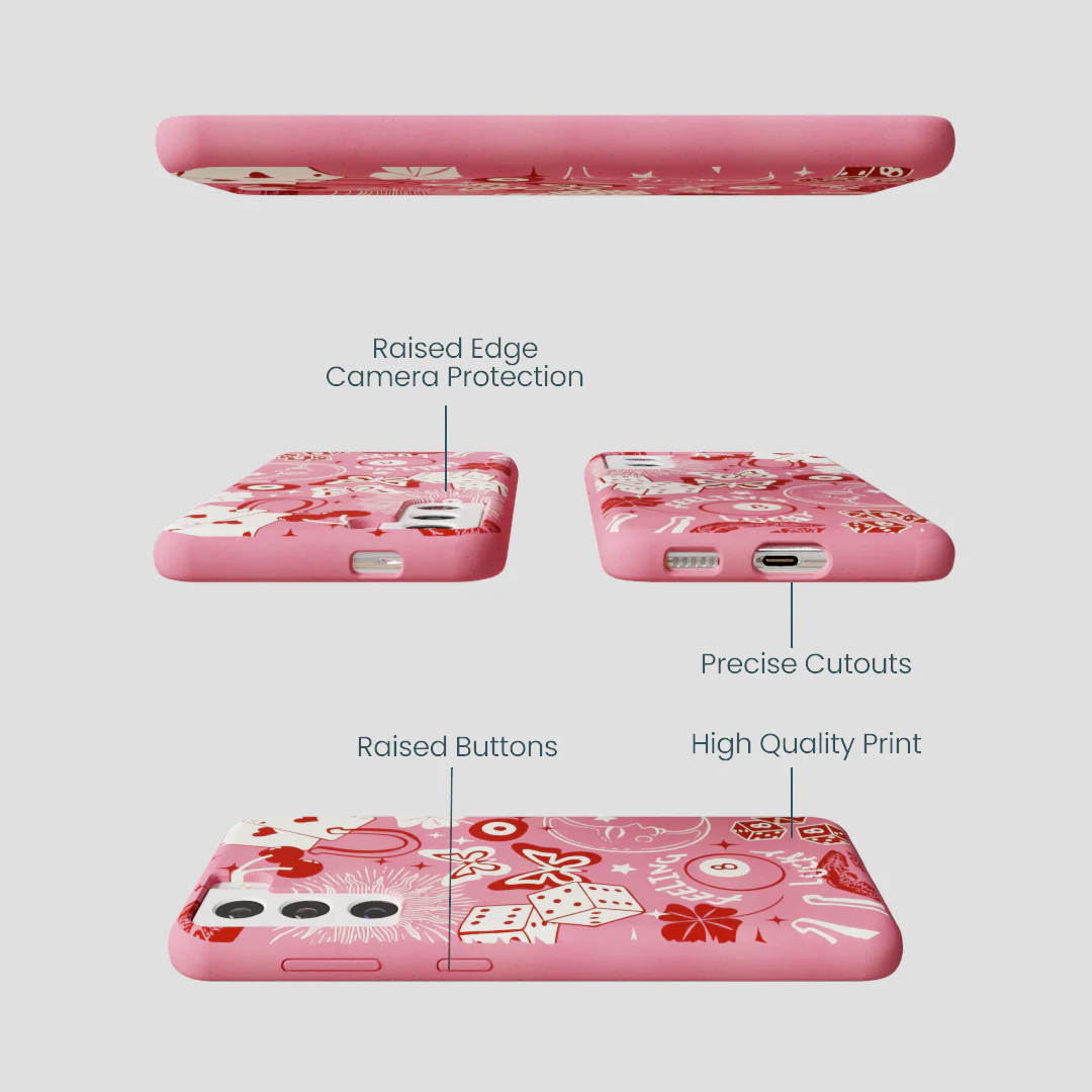 Bubblegum Pink Feeling Lucky Samsung Galaxy S21 Case - Image 3