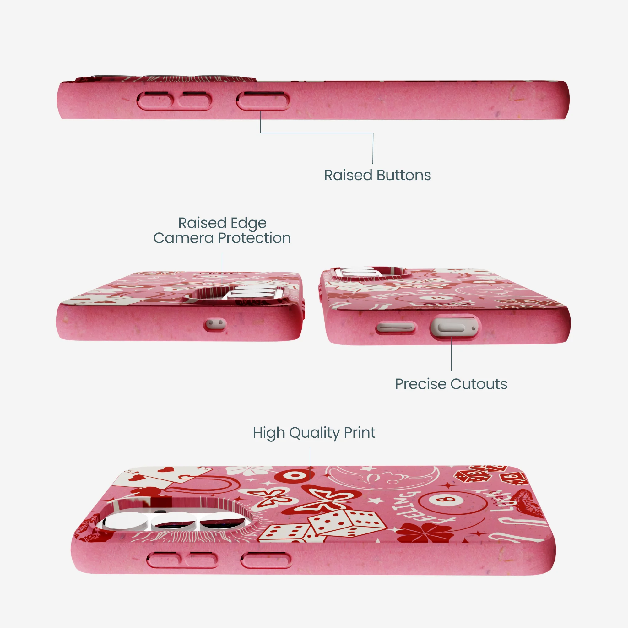 Bubblegum Pink Feeling Lucky Samsung Galaxy S26 Case - Image 3