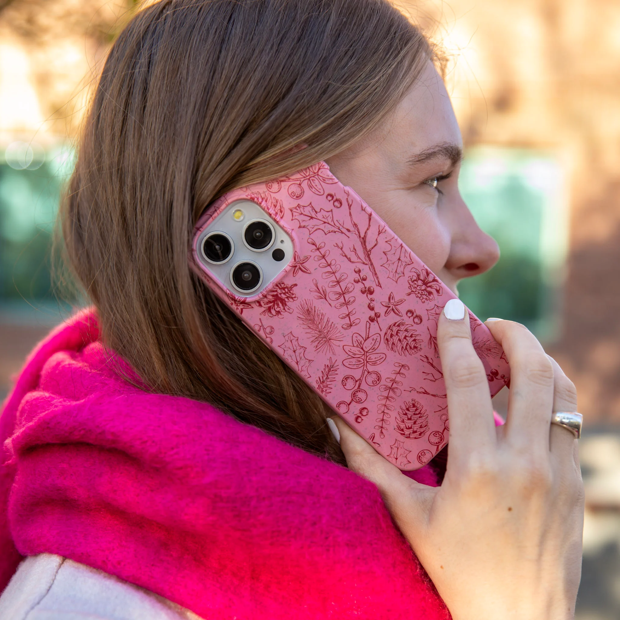 Bubblegum Pink Festive Forest iPhone 16e/17e Case - Image 9