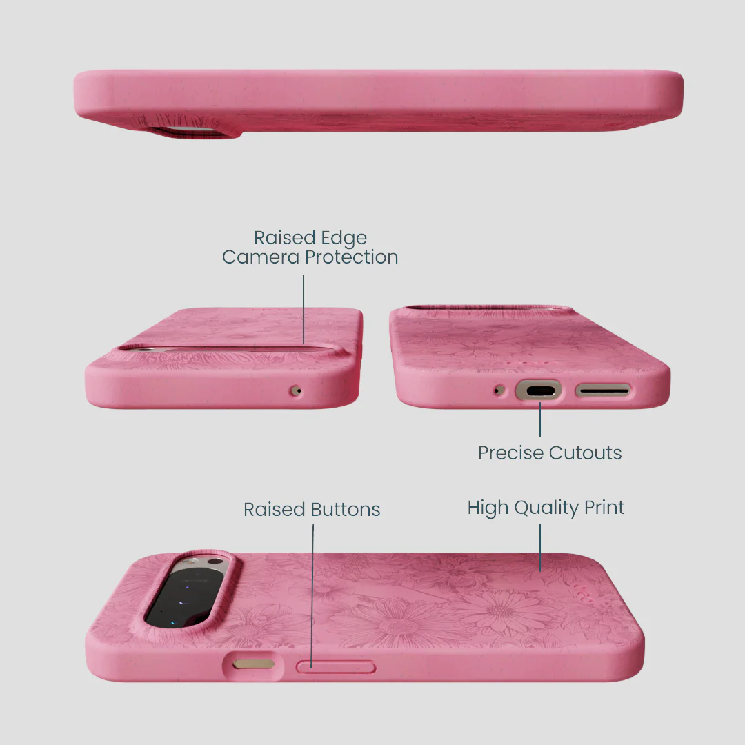 Bubblegum Pink Flora Google Pixel 9 Pro XL Case - Image 3