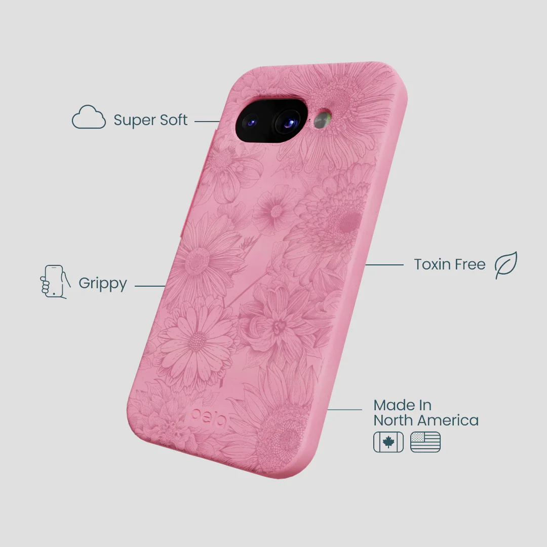 Bubblegum Pink Flora Google Pixel 9a Case - Image 4