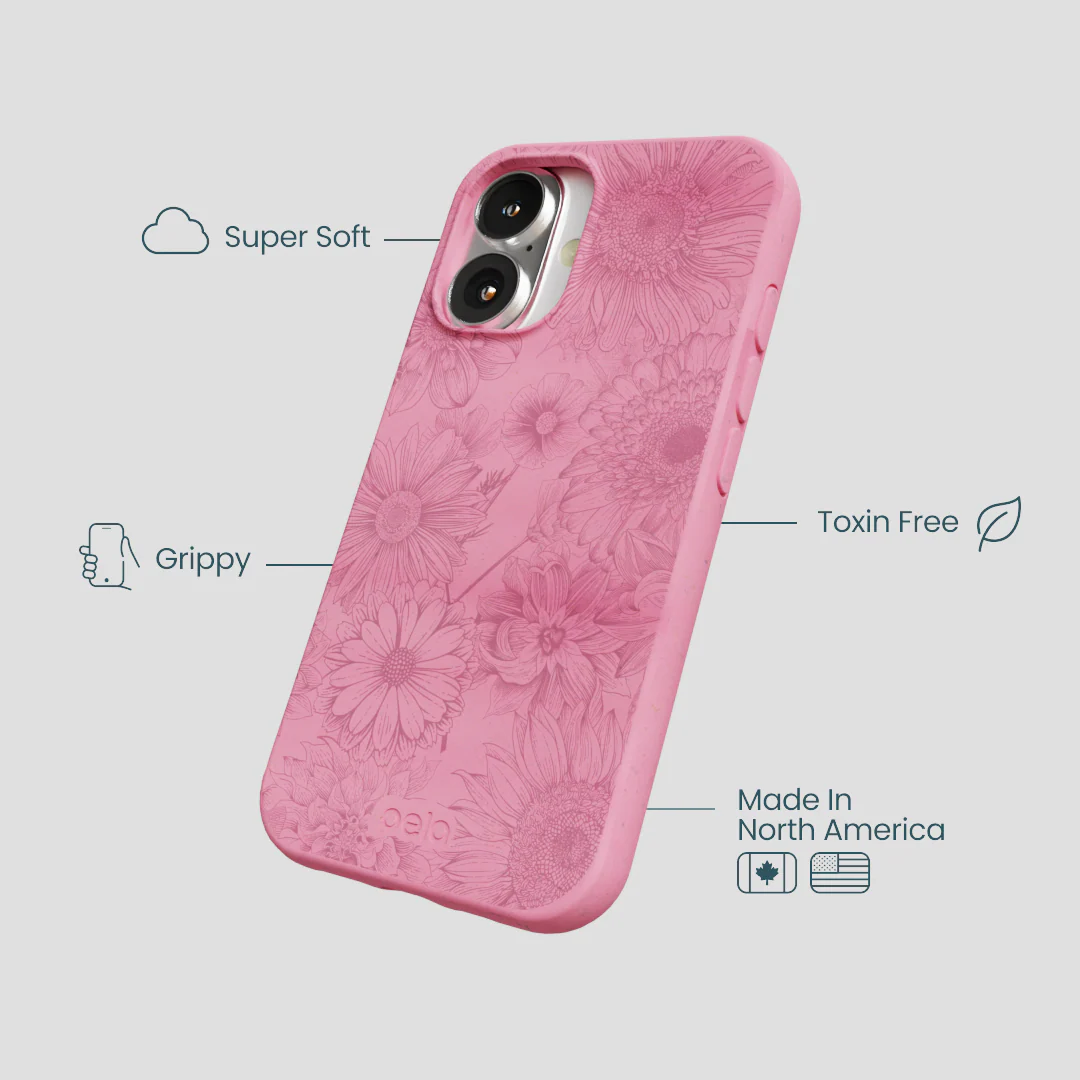 Bubblegum Pink Flora iPhone 16 Case - Image 4