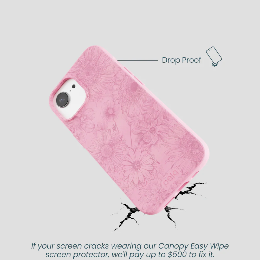 Bubblegum Pink Flora iPhone 16e/17e Case - Image 5