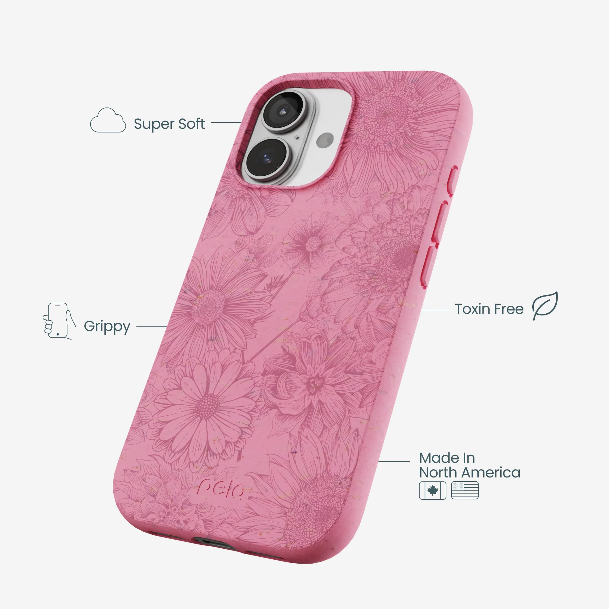 Bubblegum Pink Flora iPhone 17 Case - Image 4