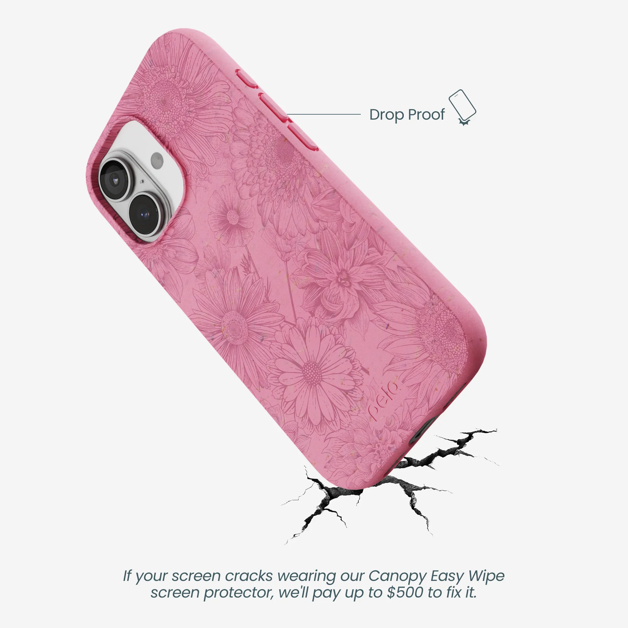 Bubblegum Pink Flora iPhone 17 Case - Image 5
