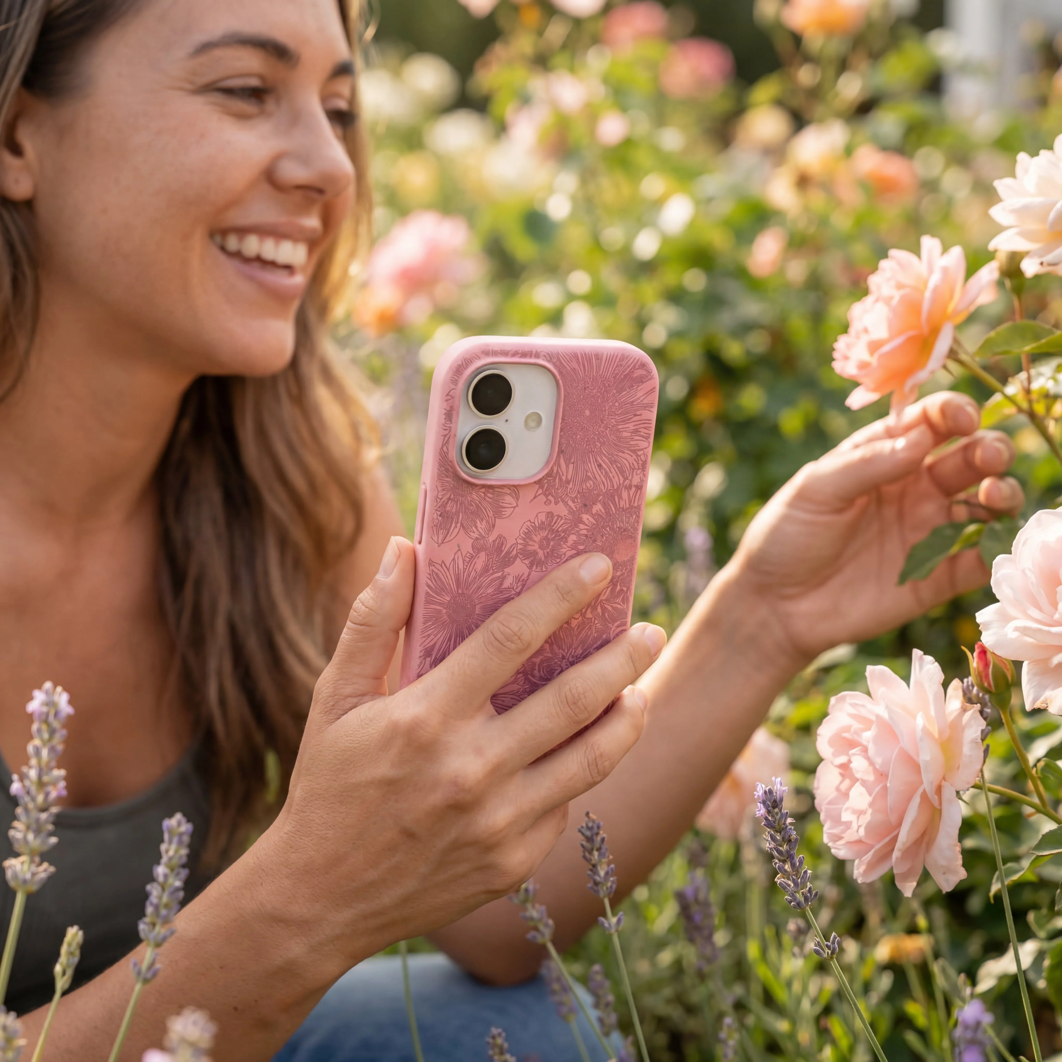 Bubblegum Pink Flora iPhone Air Case - Image 2