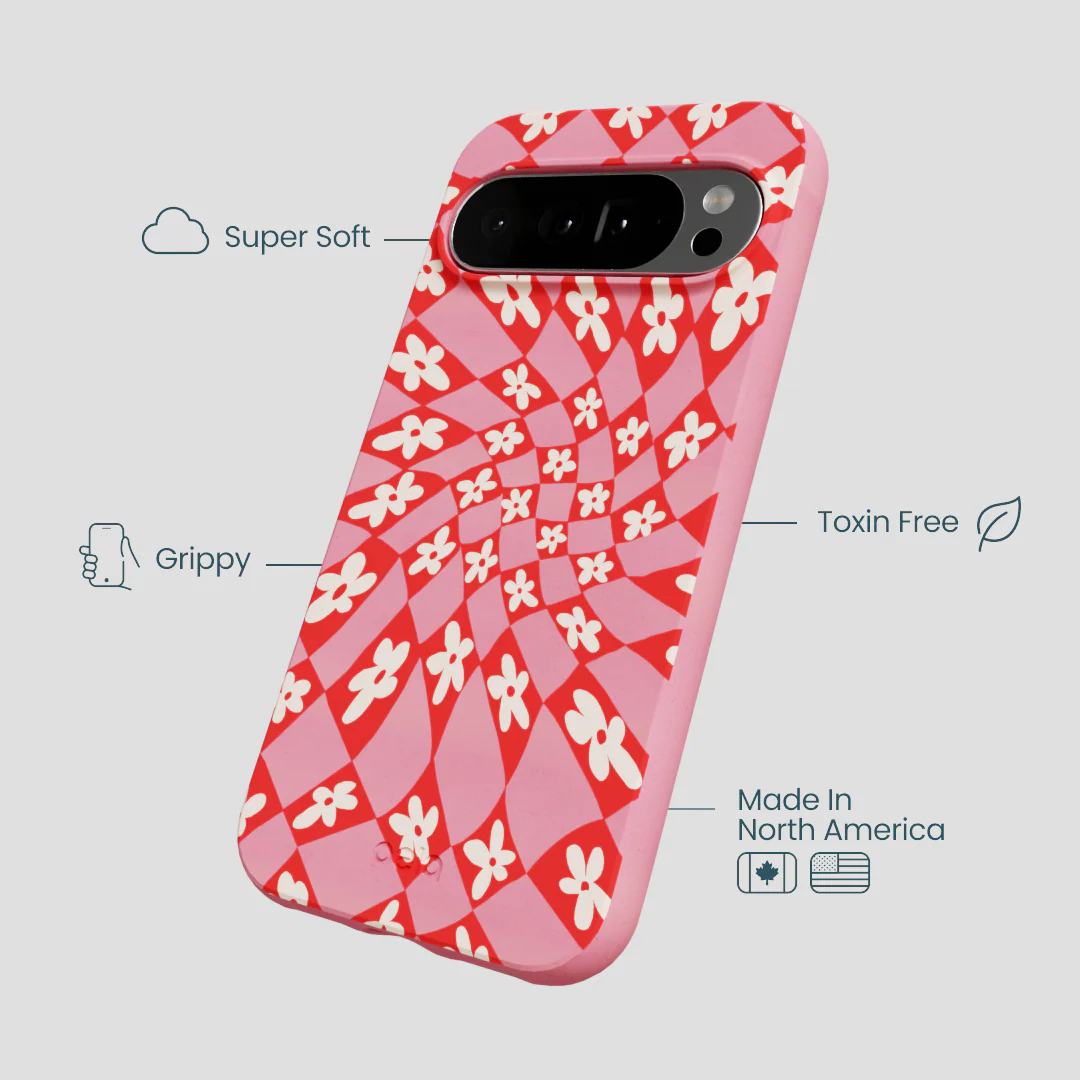 Bubblegum Pink Funky Fleurs Google Pixel 10 Pro XL Case - Image 3