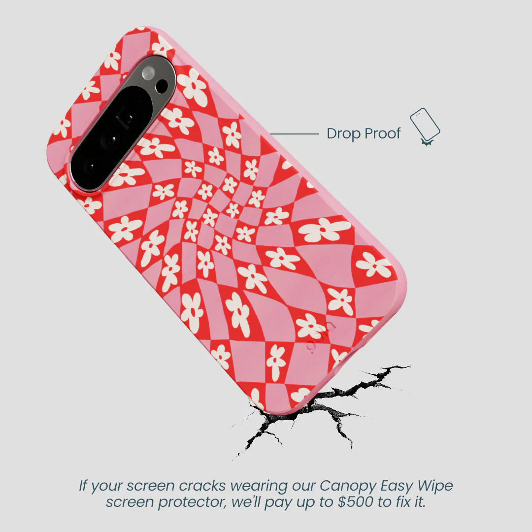 Bubblegum Pink Funky Fleurs Google Pixel 10 Pro XL Case - Image 4