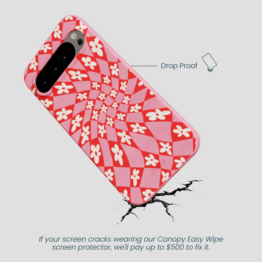 Bubblegum Pink Funky Fleurs Google Pixel 9 Pro XL Case - Image 4