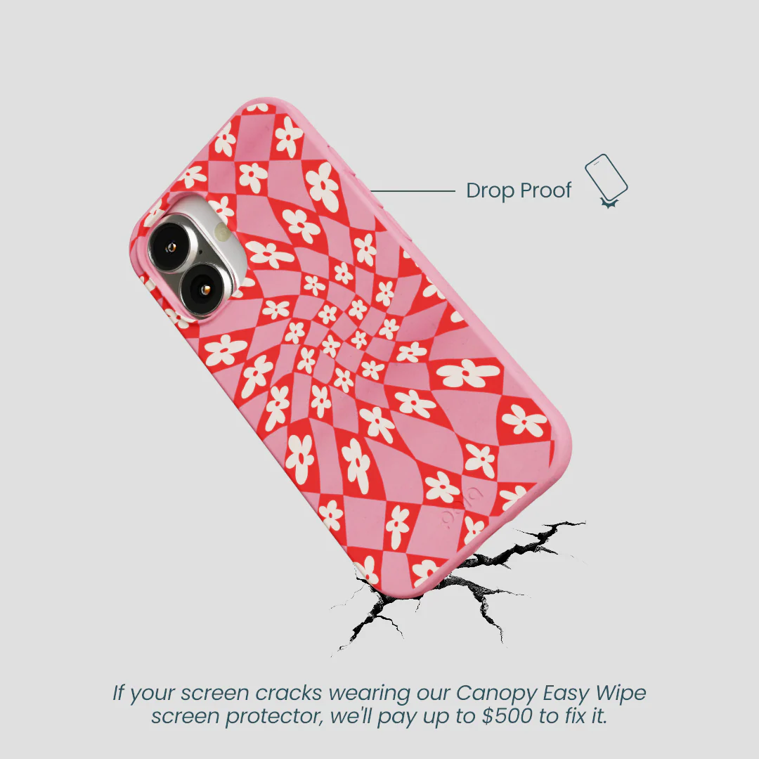 Bubblegum Pink Funky Fleurs iPhone 16 Case - Image 5