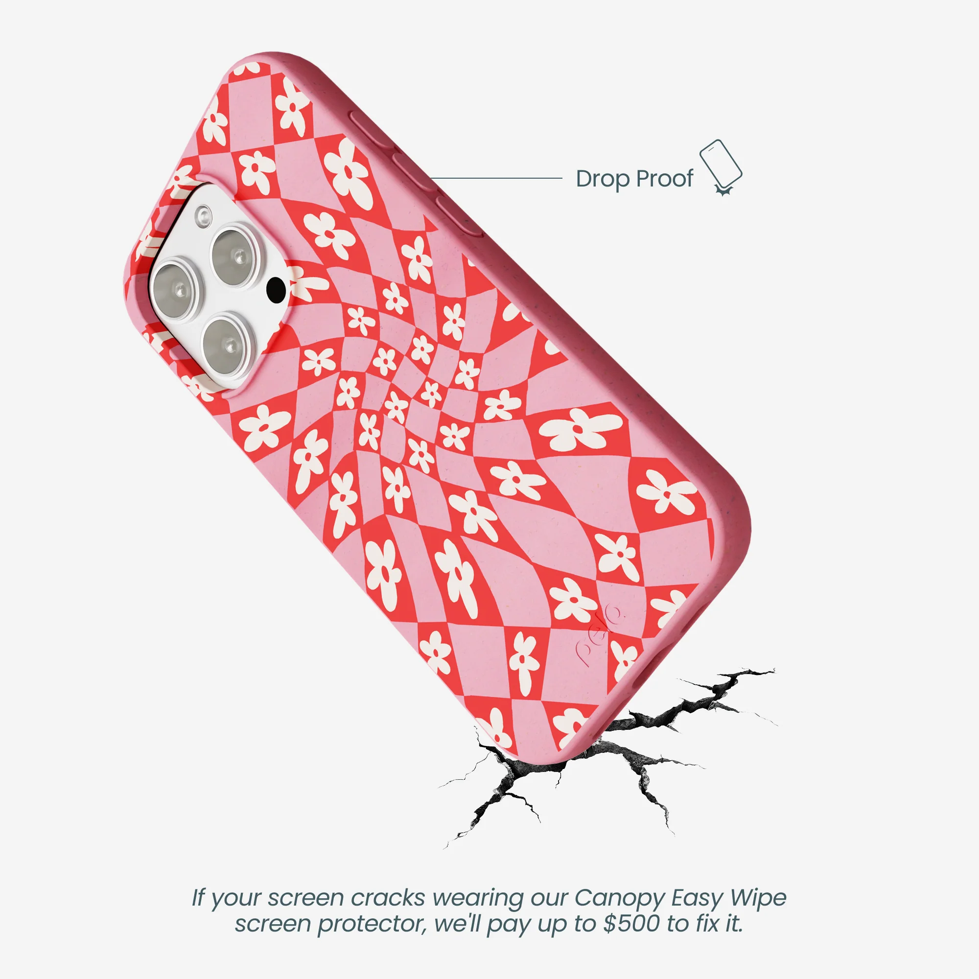 Bubblegum Pink Funky Fleurs iPhone 16 Pro Max Case - Image 5
