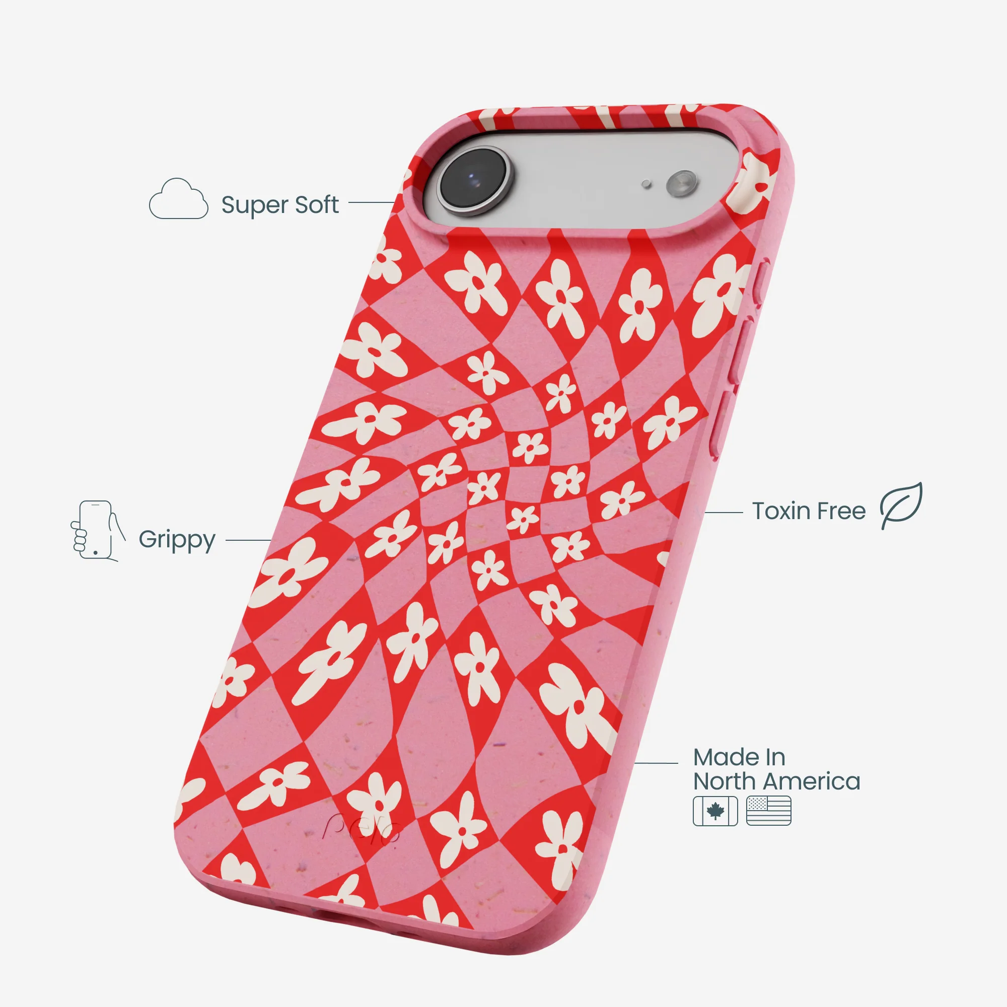 Bubblegum Pink Funky Fleurs iPhone Air Case - Image 4