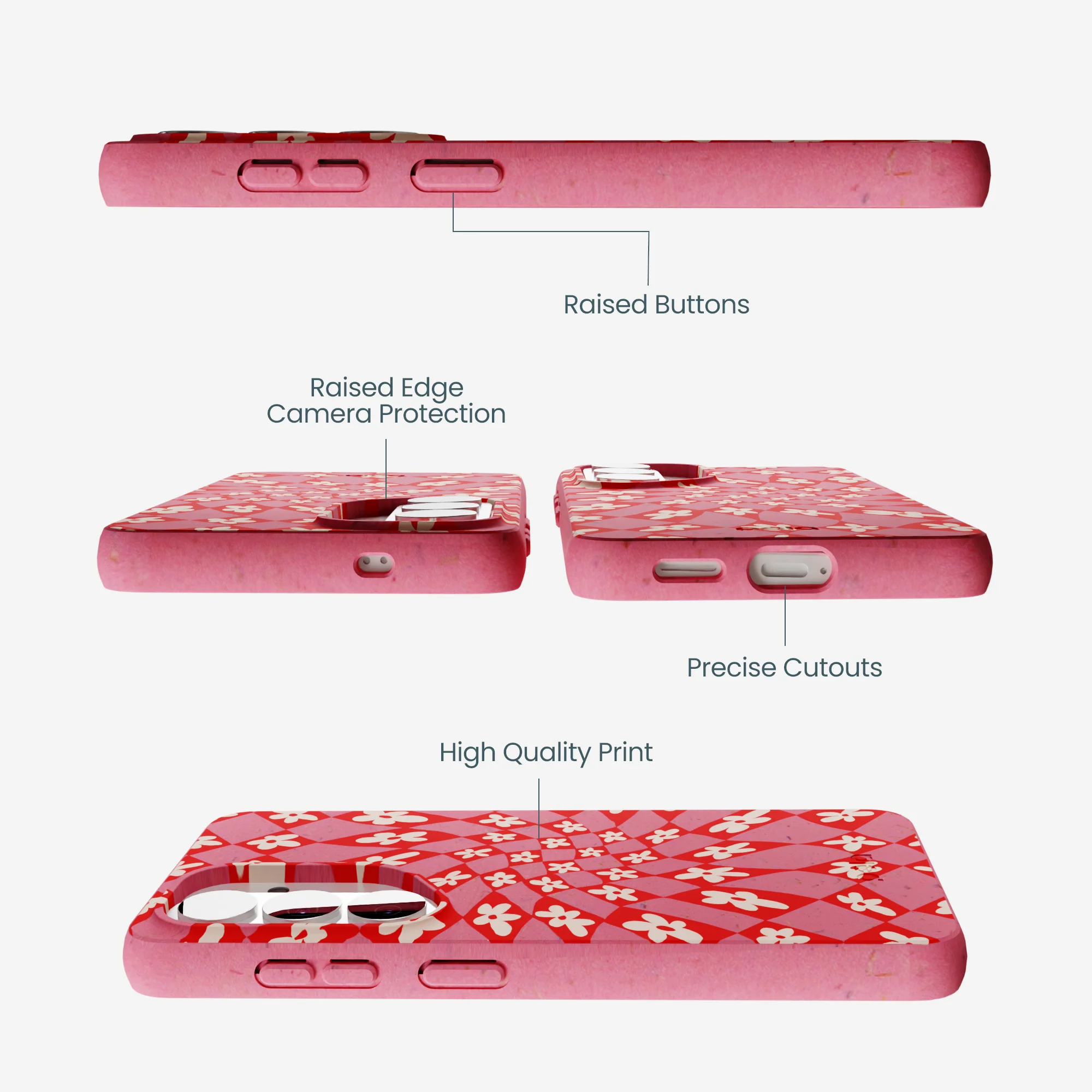 Bubblegum Pink Funky Fleurs Samsung Galaxy S26 Case - Image 2