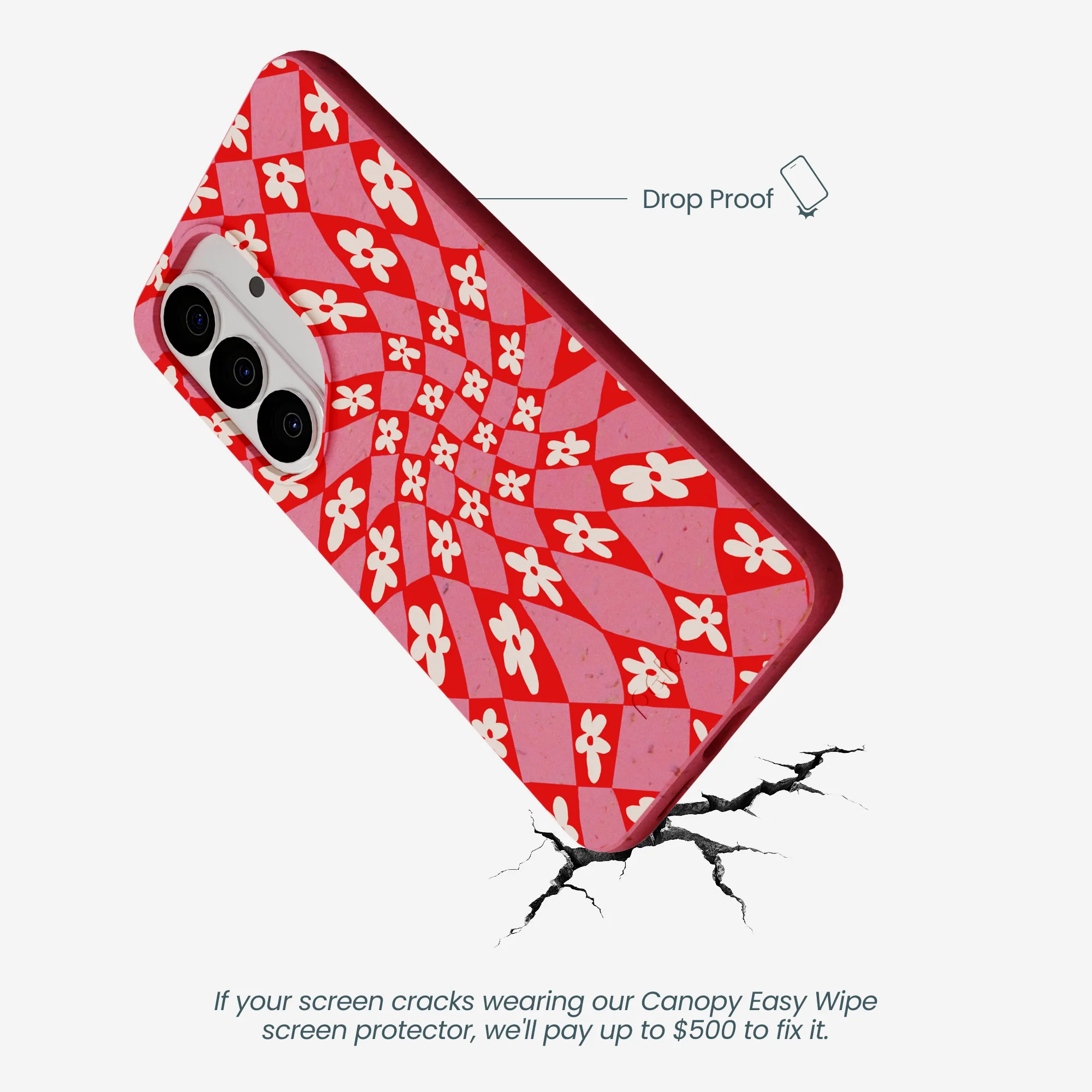 Bubblegum Pink Funky Fleurs Samsung Galaxy S26 Case - Image 4