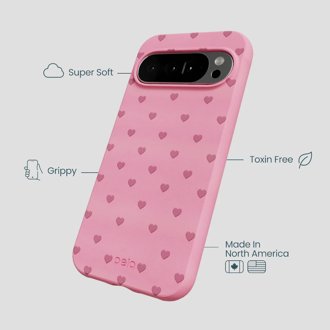 Bubblegum Pink Hearts Google Pixel 10 Pro XL Case - Image 3