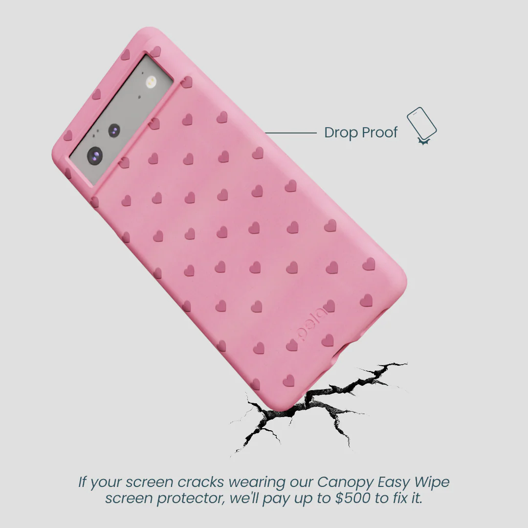 Bubblegum Pink Hearts Google Pixel 6 Case - Image 4