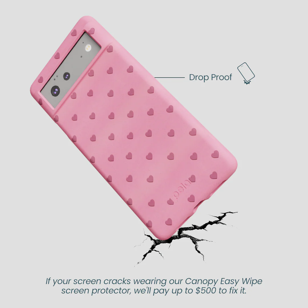 Bubblegum Pink Hearts Google Pixel 6a Case - Image 5