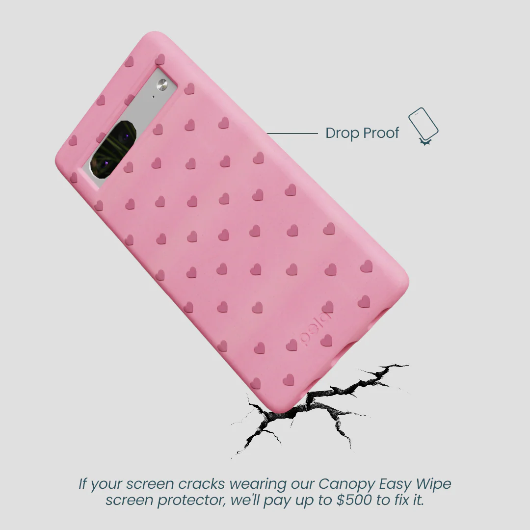 Bubblegum Pink Hearts Google Pixel 7 Case - Image 5