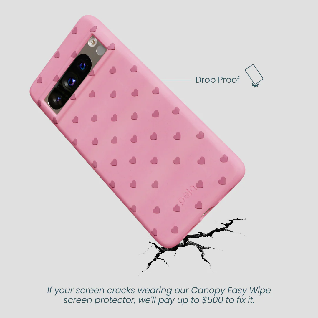 Bubblegum Pink Hearts Google Pixel 8 Pro Case - Image 5