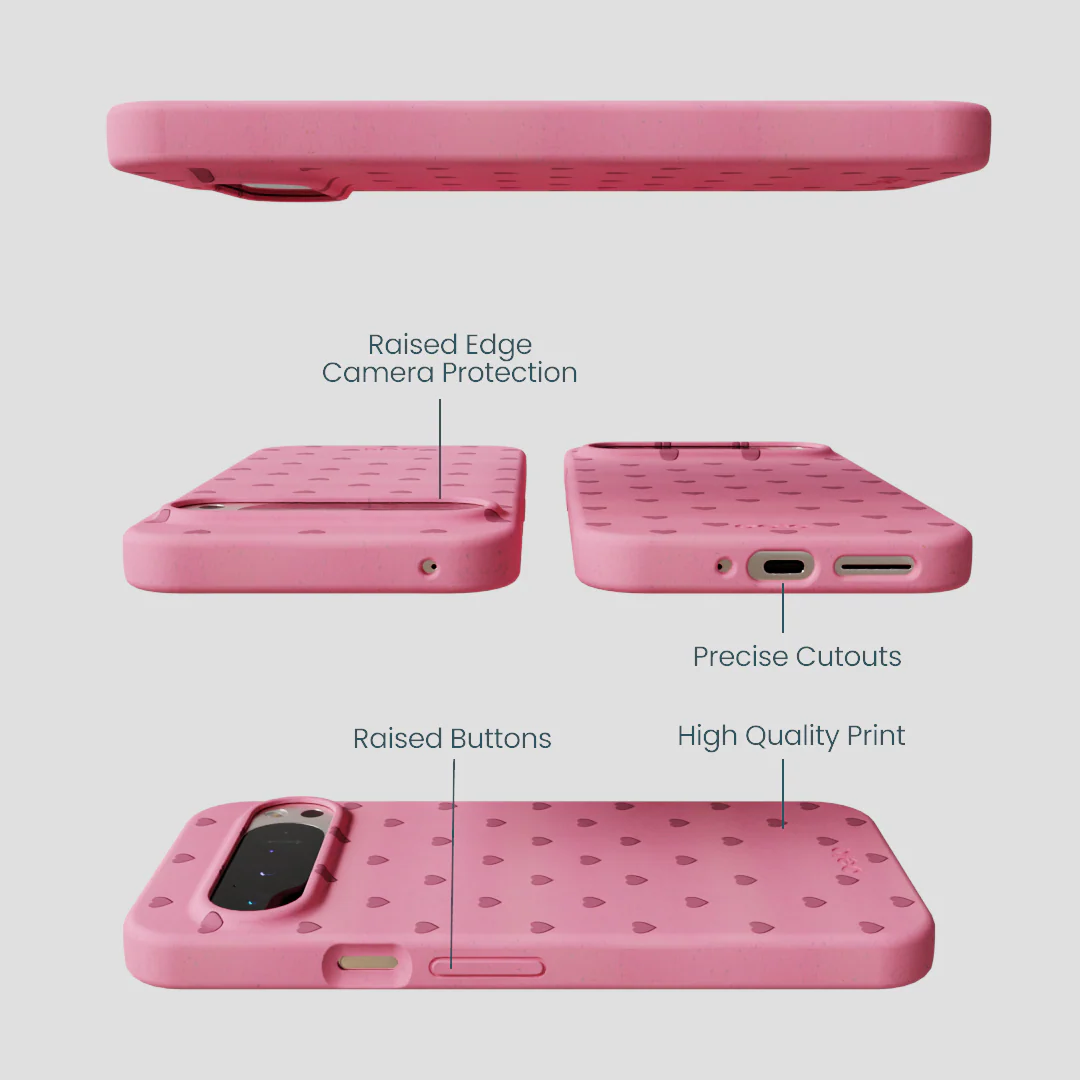 Bubblegum Pink Hearts Google Pixel 9 Pro XL Case - Image 2