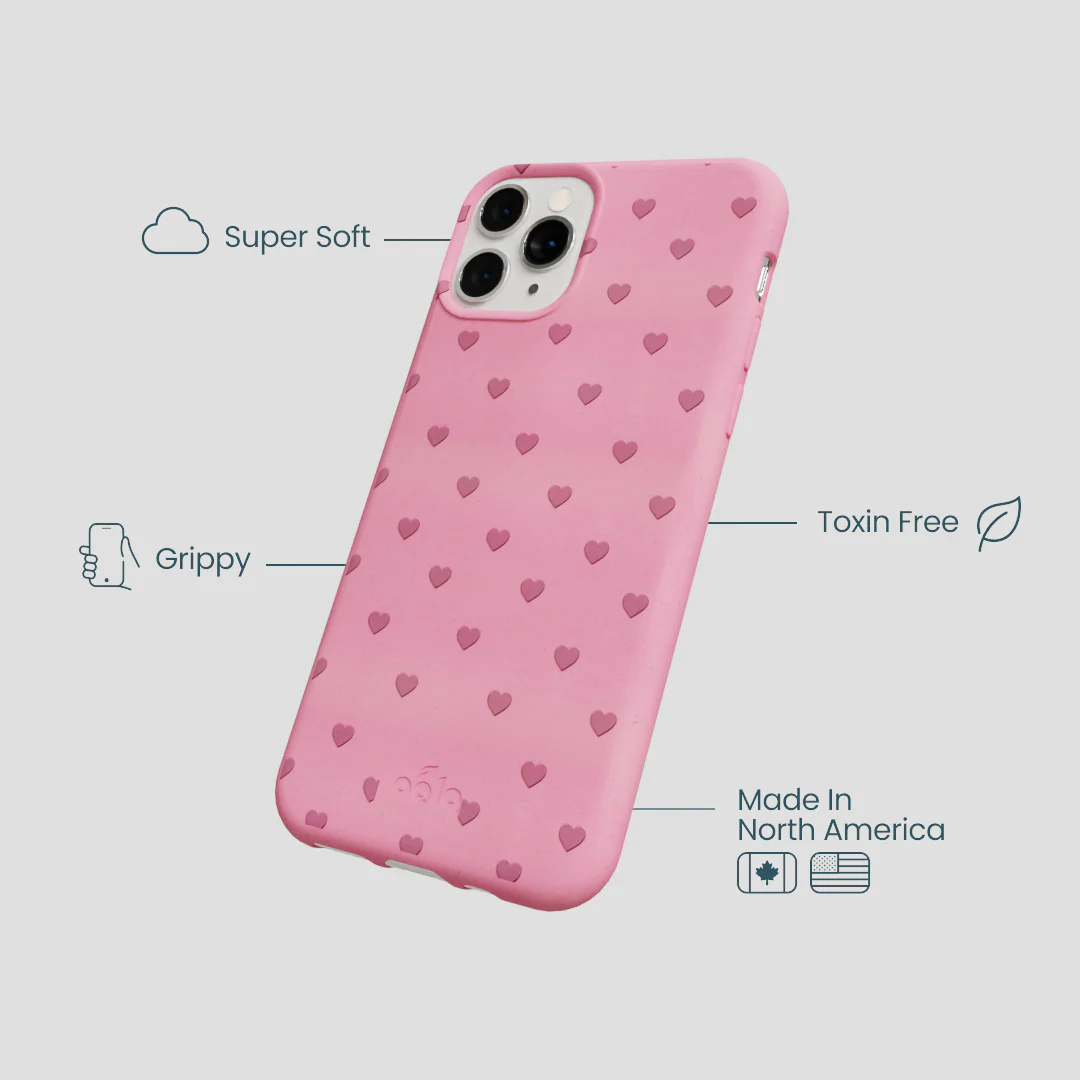 Bubblegum Pink Hearts iPhone 11 Pro Case - Image 3