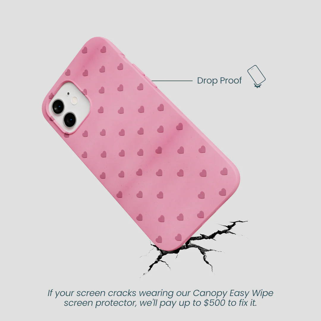 Bubblegum Pink Hearts iPhone 12/ iPhone 12 Pro Case - Image 5