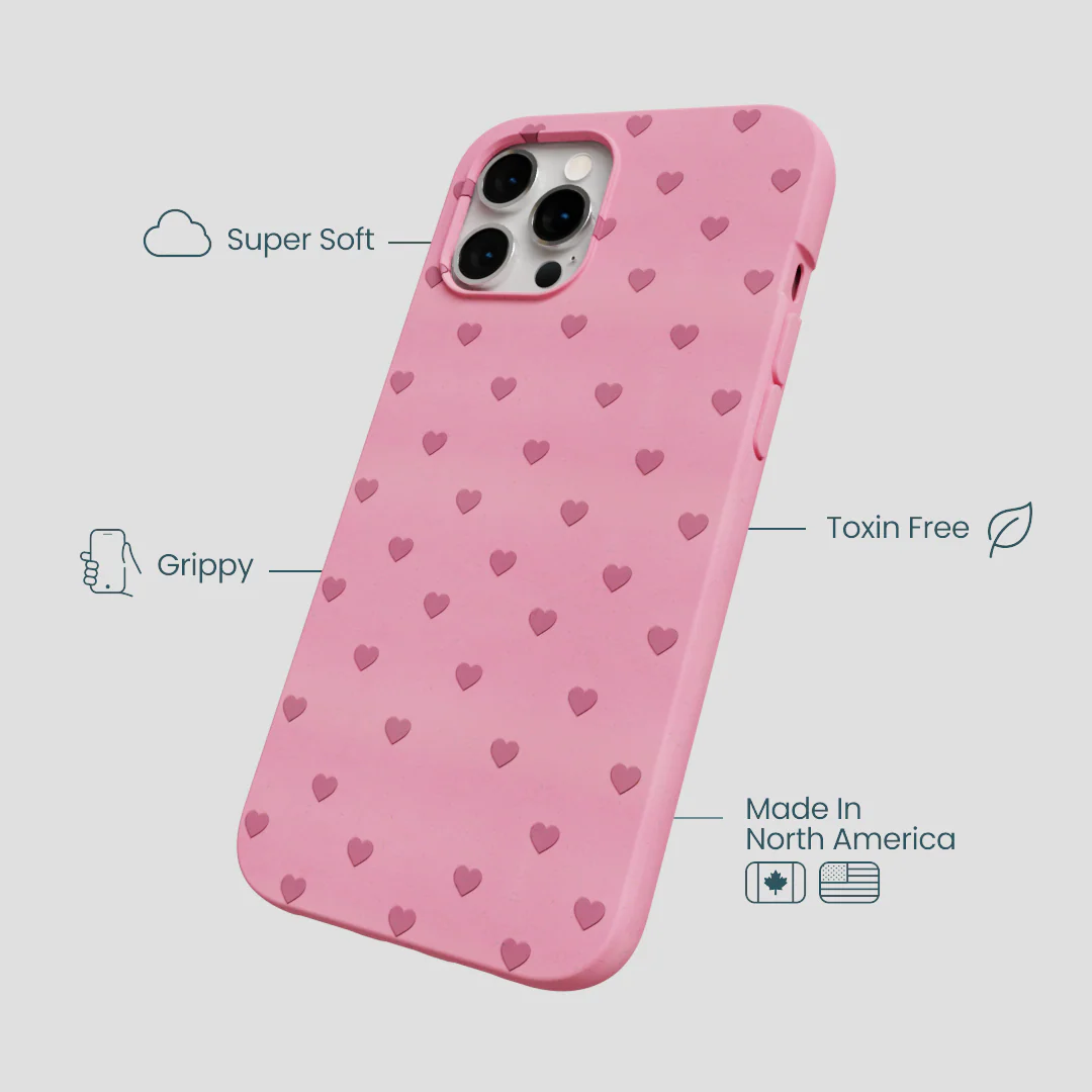 Bubblegum Pink Hearts iPhone 12 Pro Max Case - Image 3