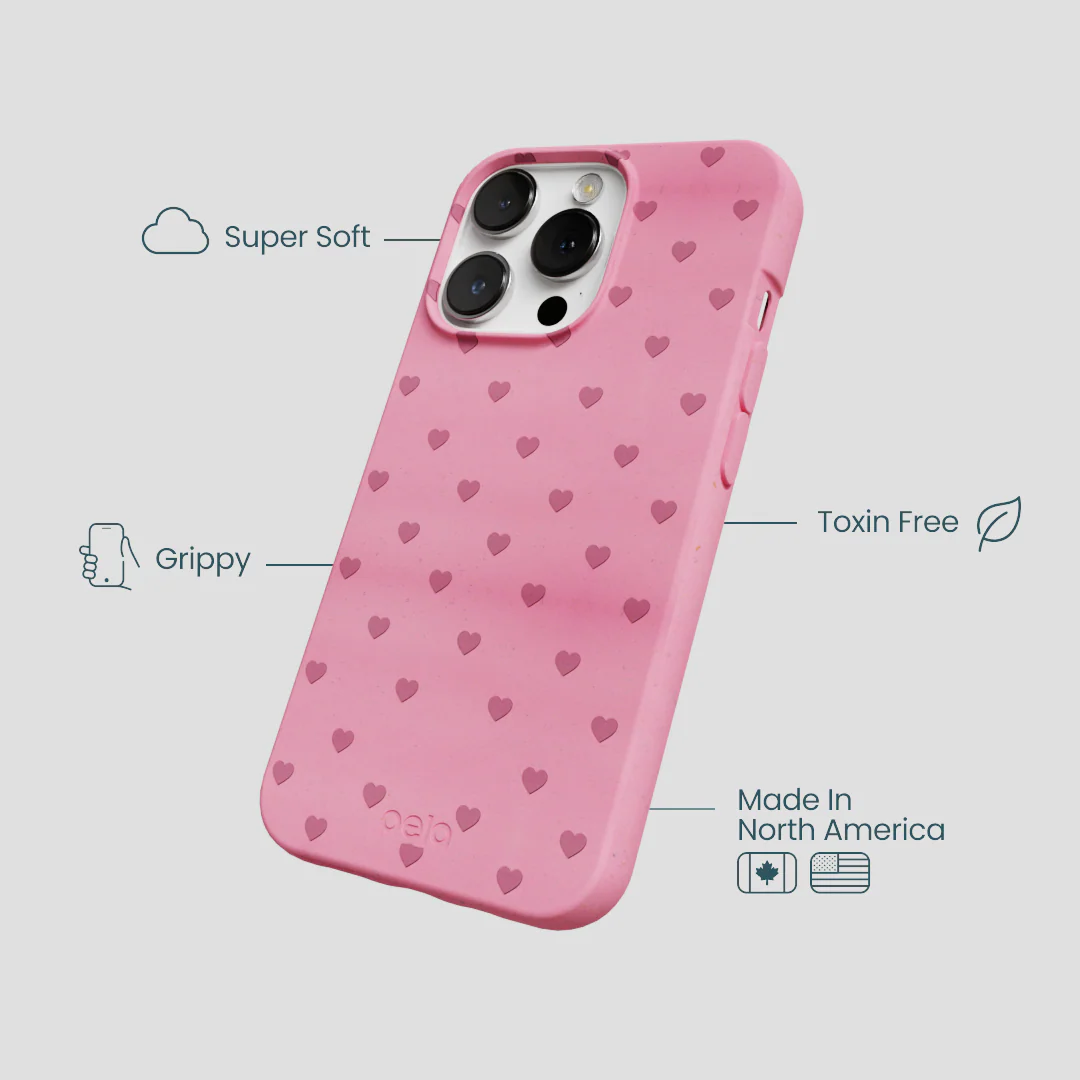 Bubblegum Pink Hearts iPhone 13 Pro Case - Image 4
