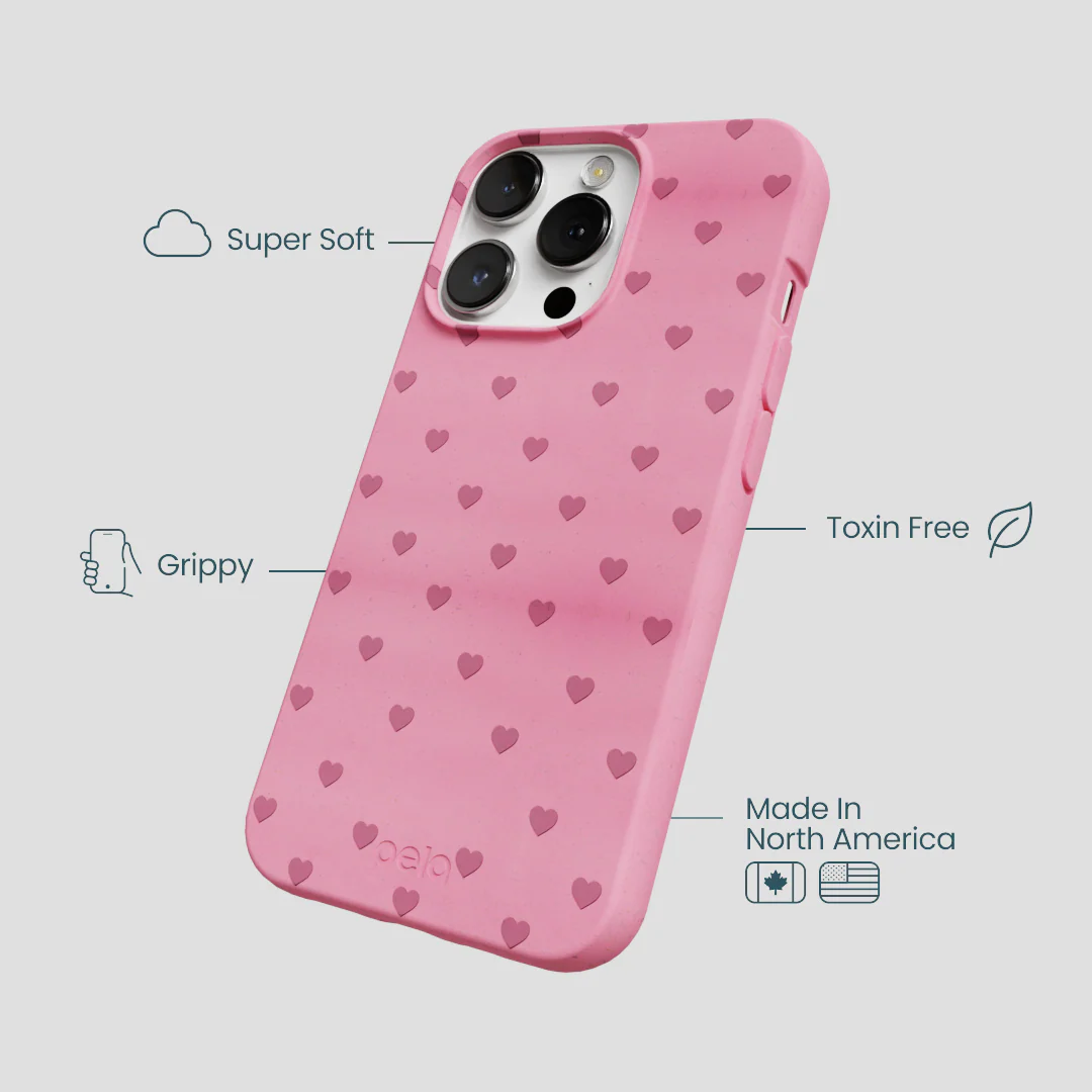 Bubblegum Pink Hearts iPhone 13 Pro Max Case - Image 4
