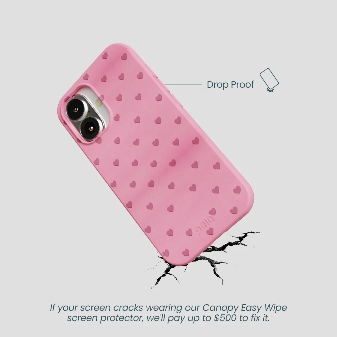 Bubblegum Pink Hearts iPhone 16 Case - Image 4