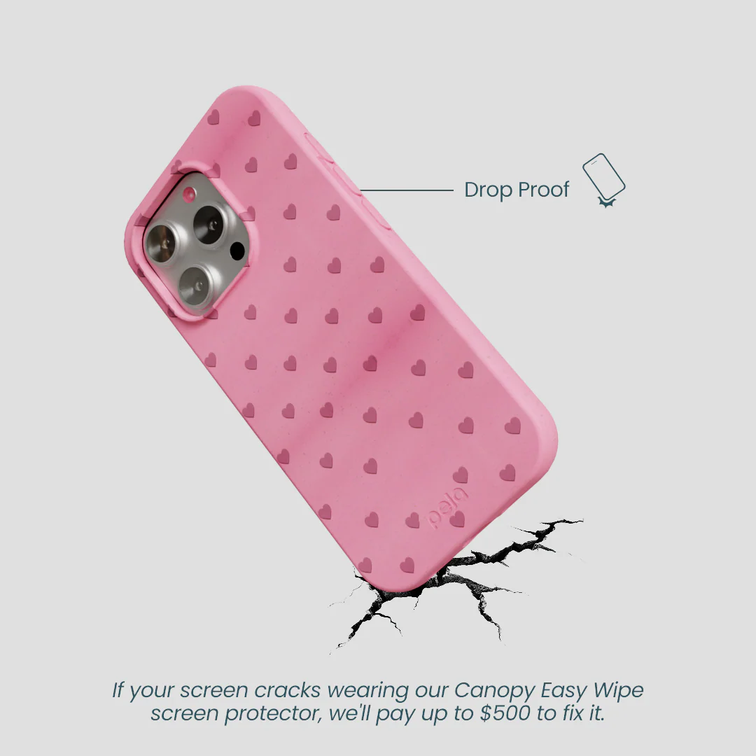 Bubblegum Pink Hearts iPhone 16 Pro Case - Image 4