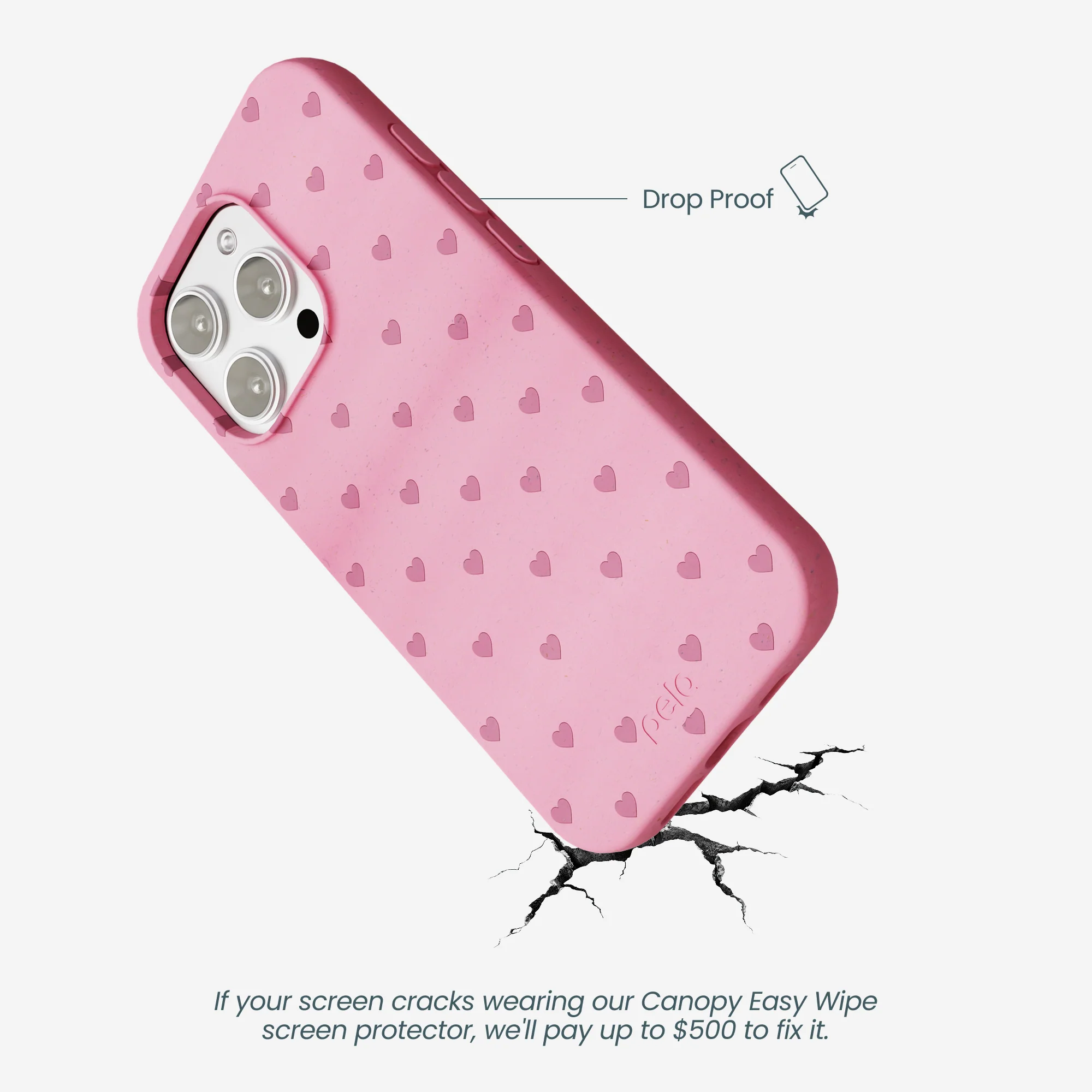 Bubblegum Pink Hearts iPhone 16 Pro Max Case - Image 4