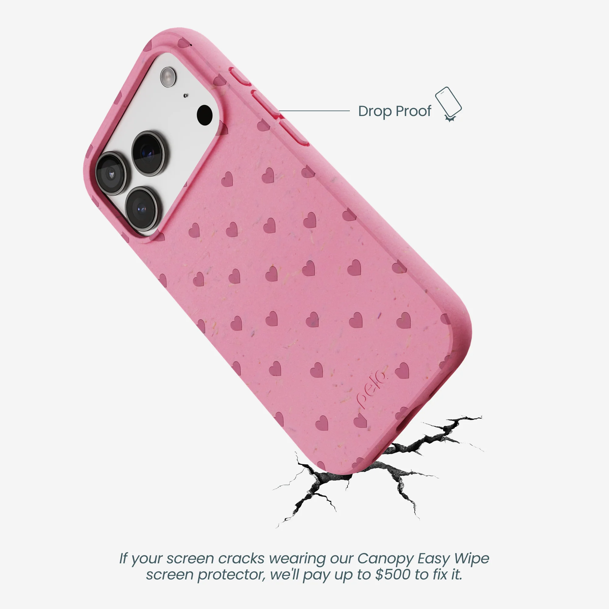 Bubblegum Pink Hearts iPhone 17 Pro Case - Image 4