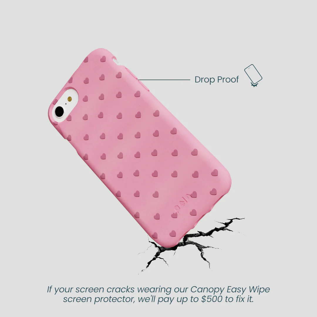 Bubblegum Pink Hearts iPhone 6/6s/7/8/SE Case - Image 5
