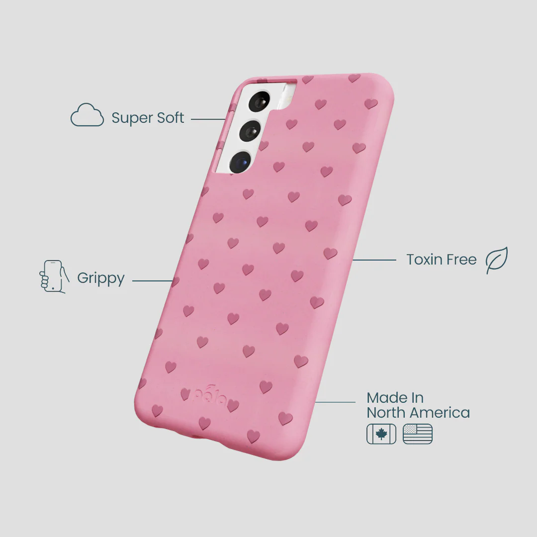 Bubblegum Pink Hearts Samsung Galaxy S21 Case - Image 3