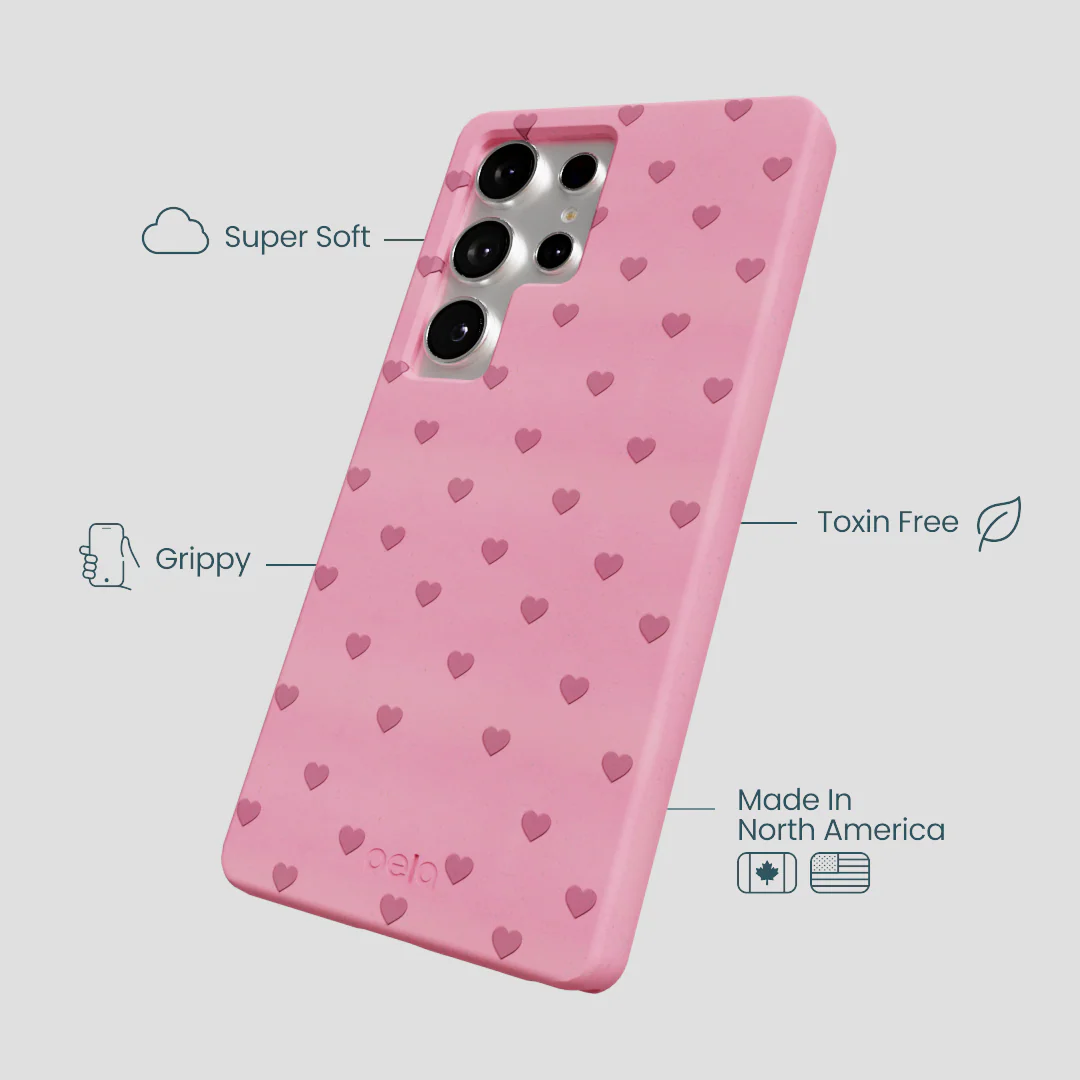 Bubblegum Pink Hearts Samsung Galaxy S25 Ultra Case - Image 3