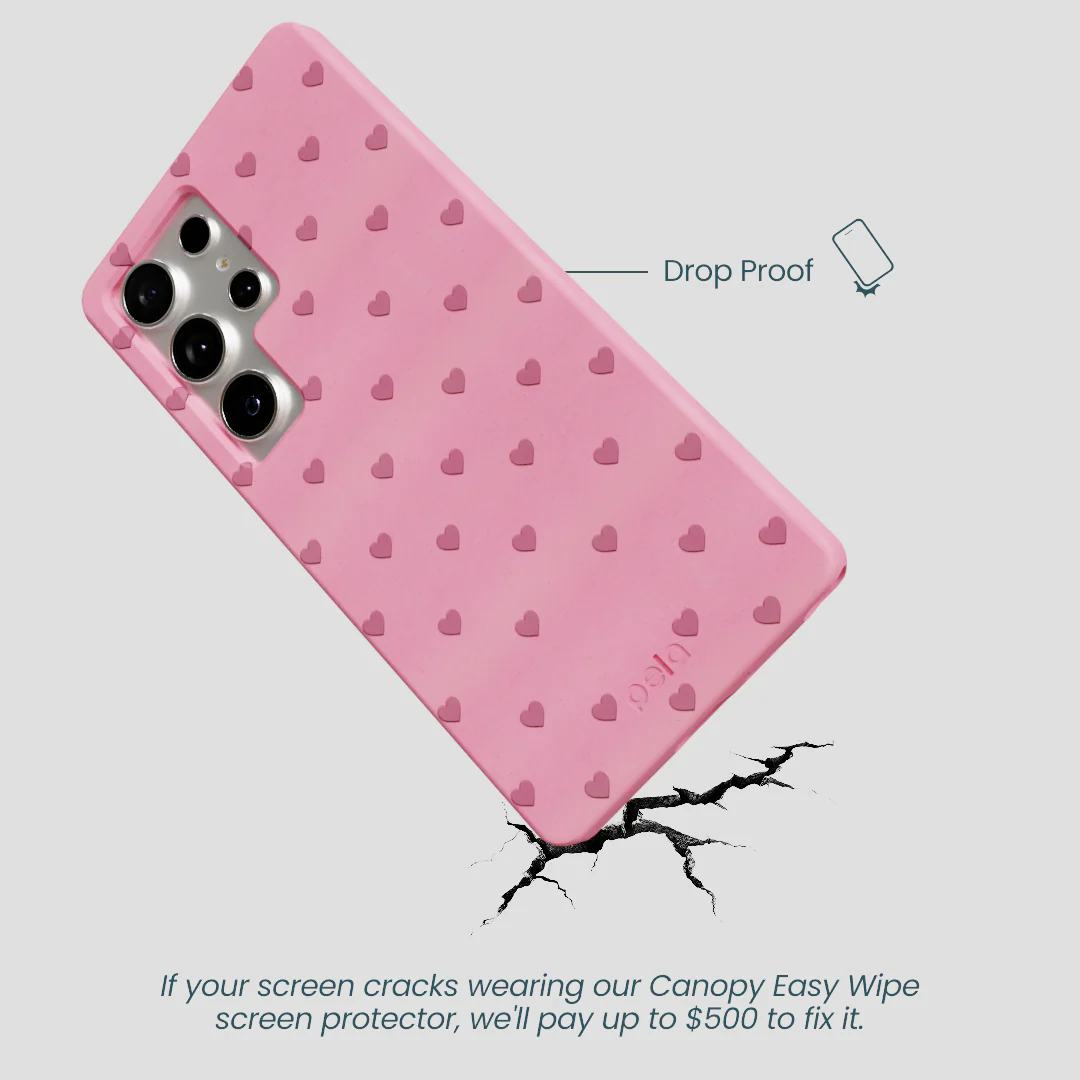 Bubblegum Pink Hearts Samsung Galaxy S25 Ultra Case - Image 4