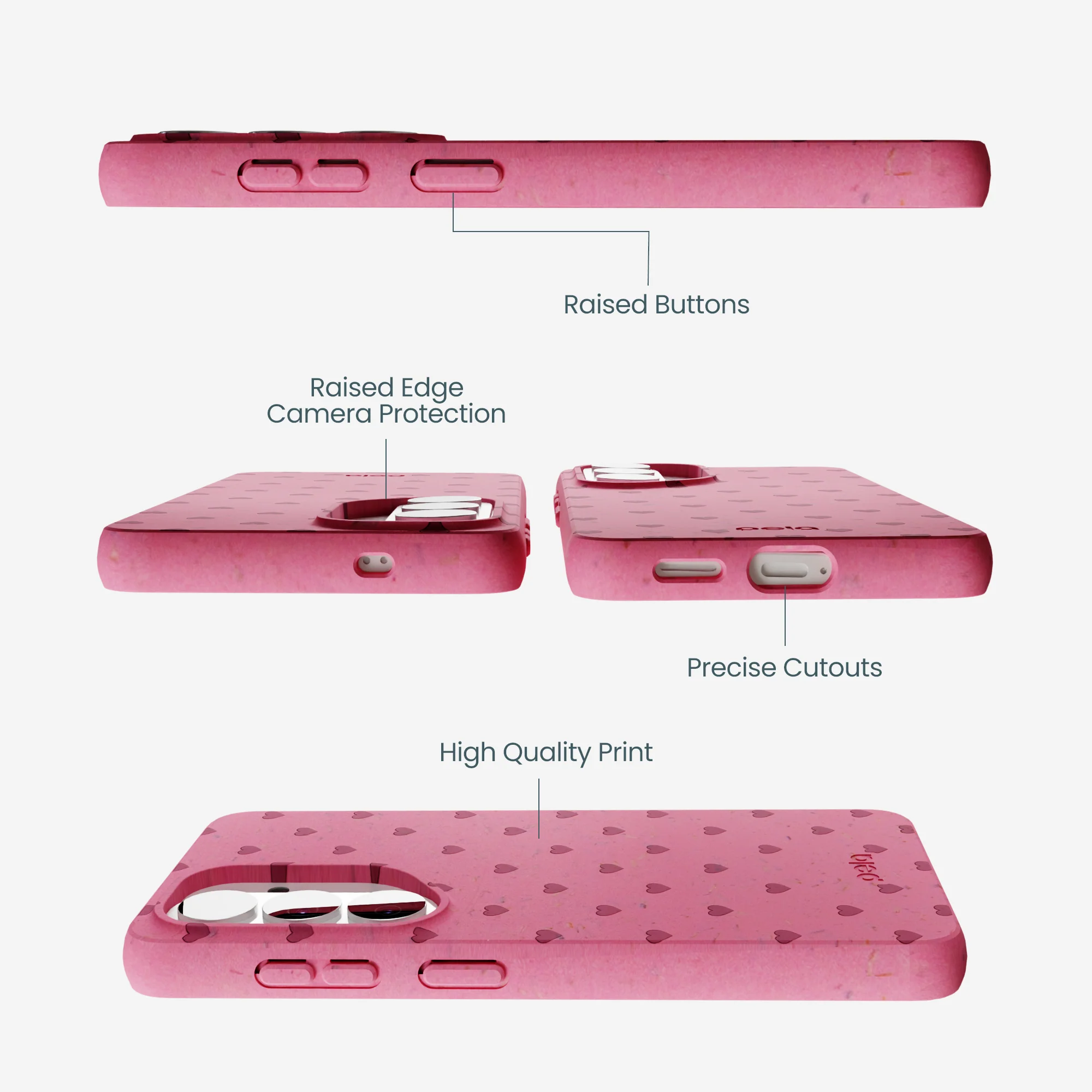 Bubblegum Pink Hearts Samsung Galaxy S26 Case - Image 3