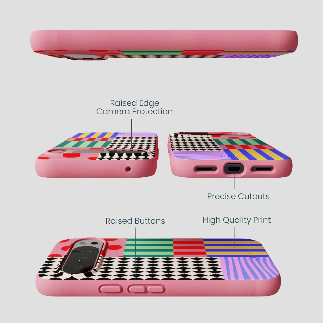 Bubblegum Pink Juggling Colors Google Pixel 10 Pro XL Case - Image 3