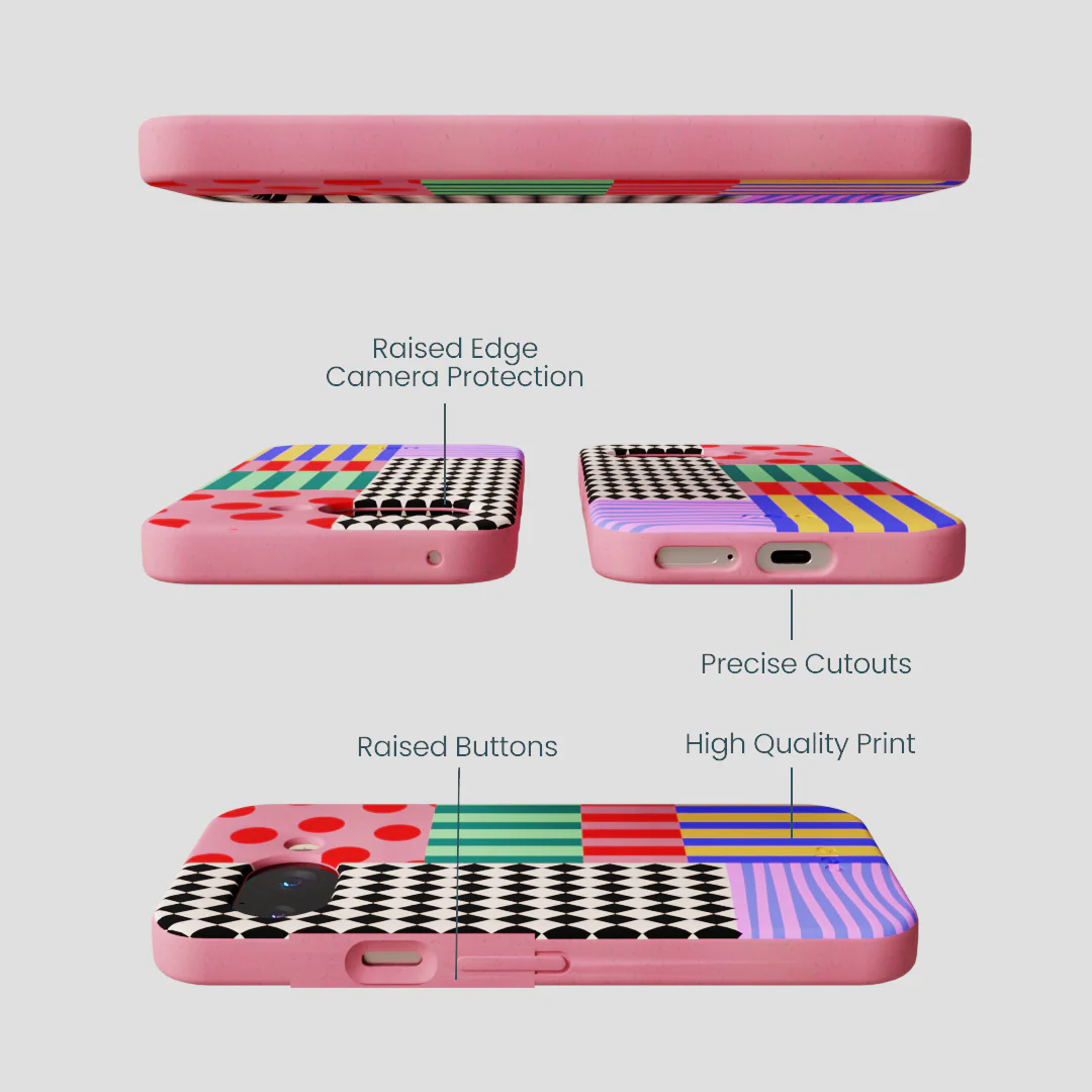 Bubblegum Pink Juggling Colors Google Pixel 9a Case - Image 3