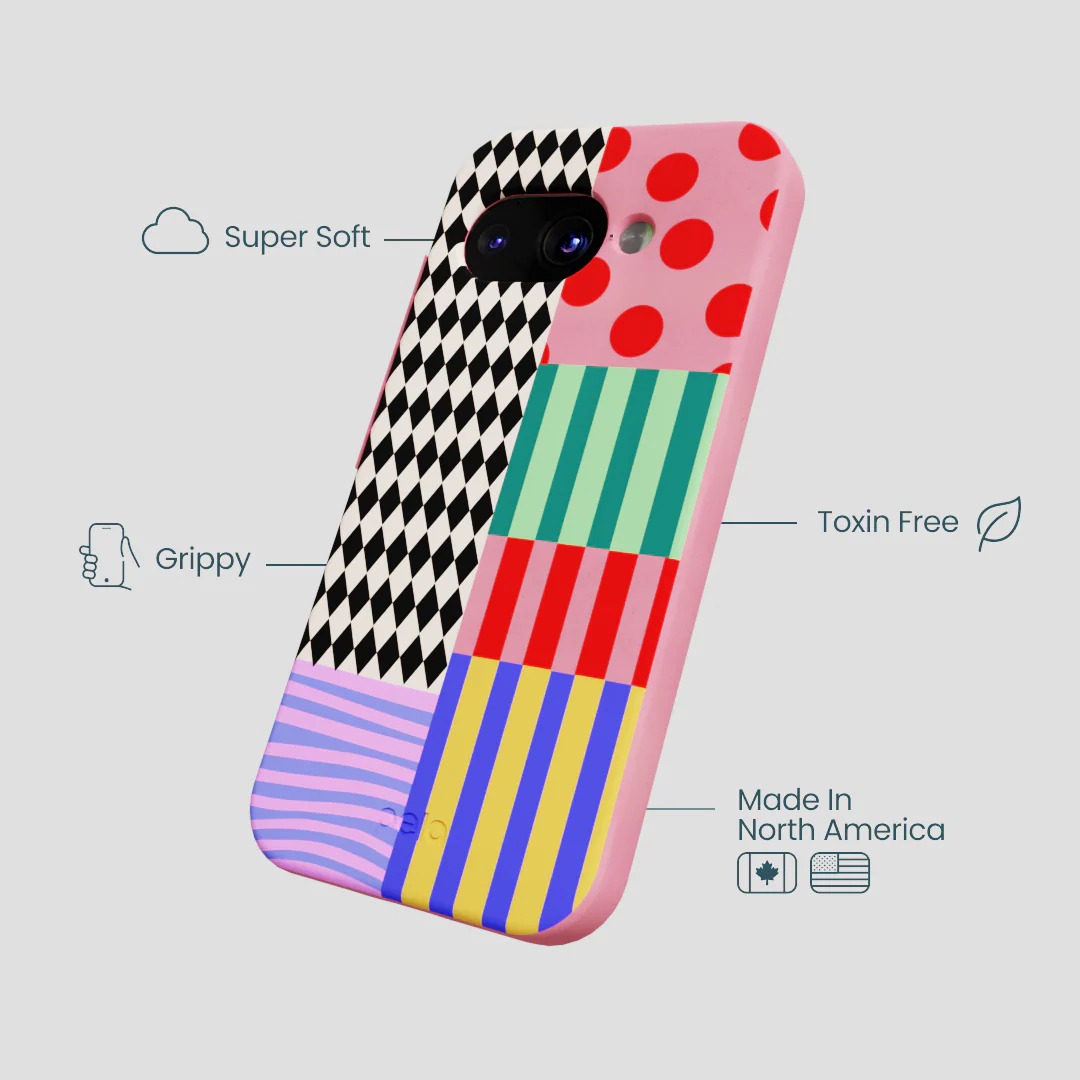 Bubblegum Pink Juggling Colors Google Pixel 9a Case - Image 4