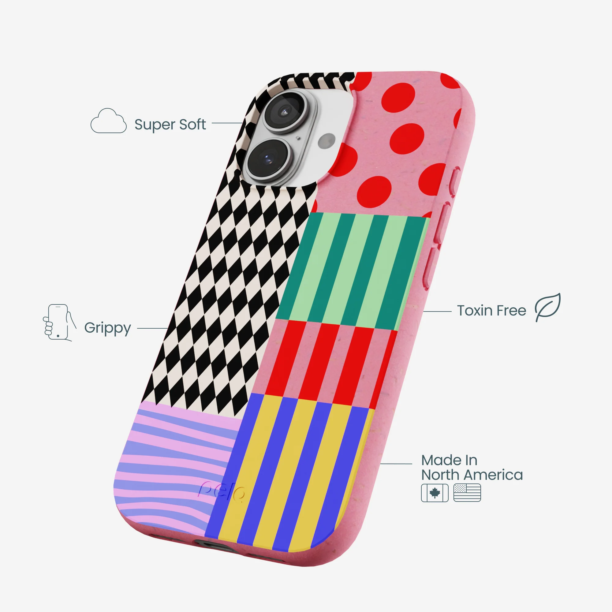 Bubblegum Pink Juggling Colors iPhone 17 Case - Image 4