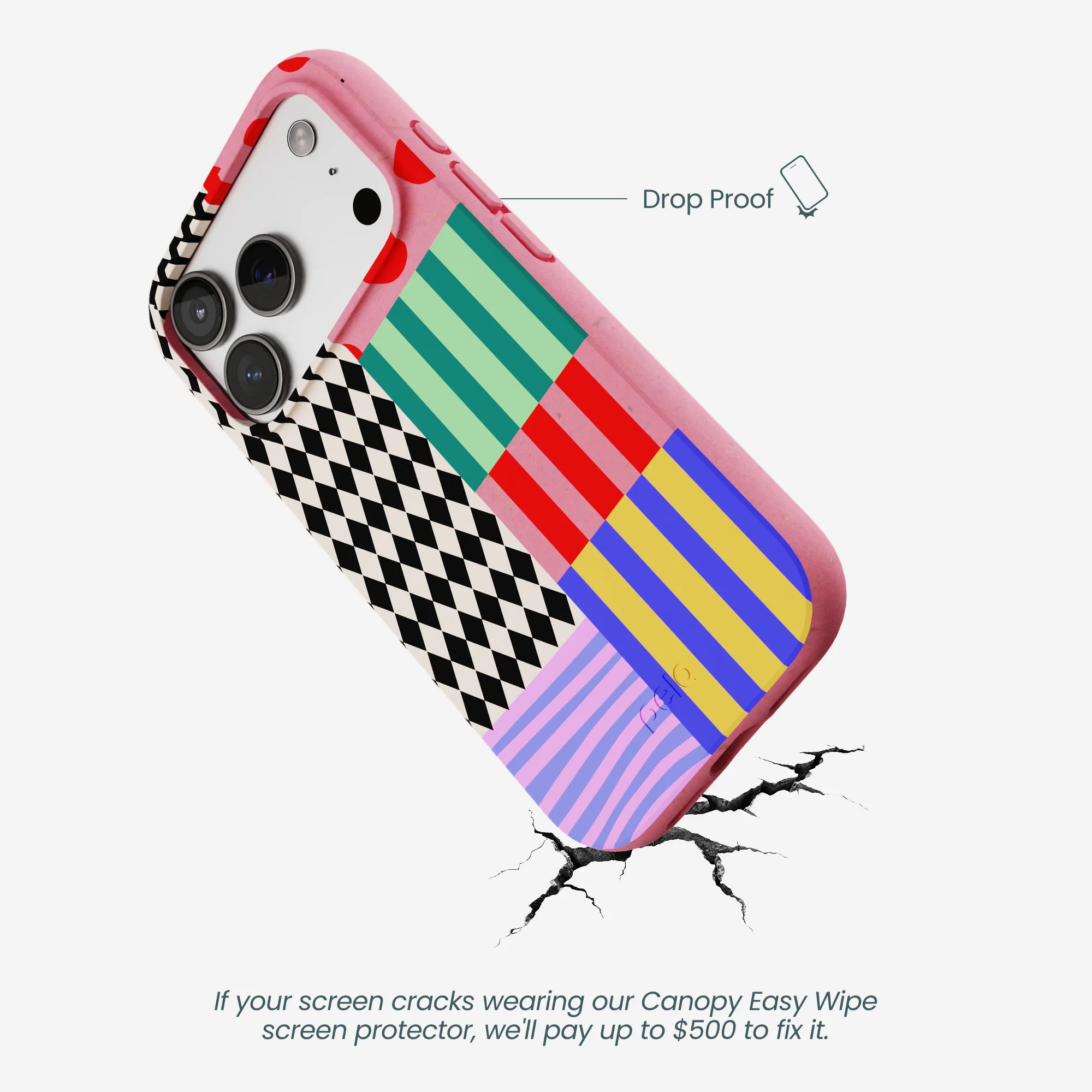Bubblegum Pink Juggling Colors iPhone 17 Pro Case - Image 5