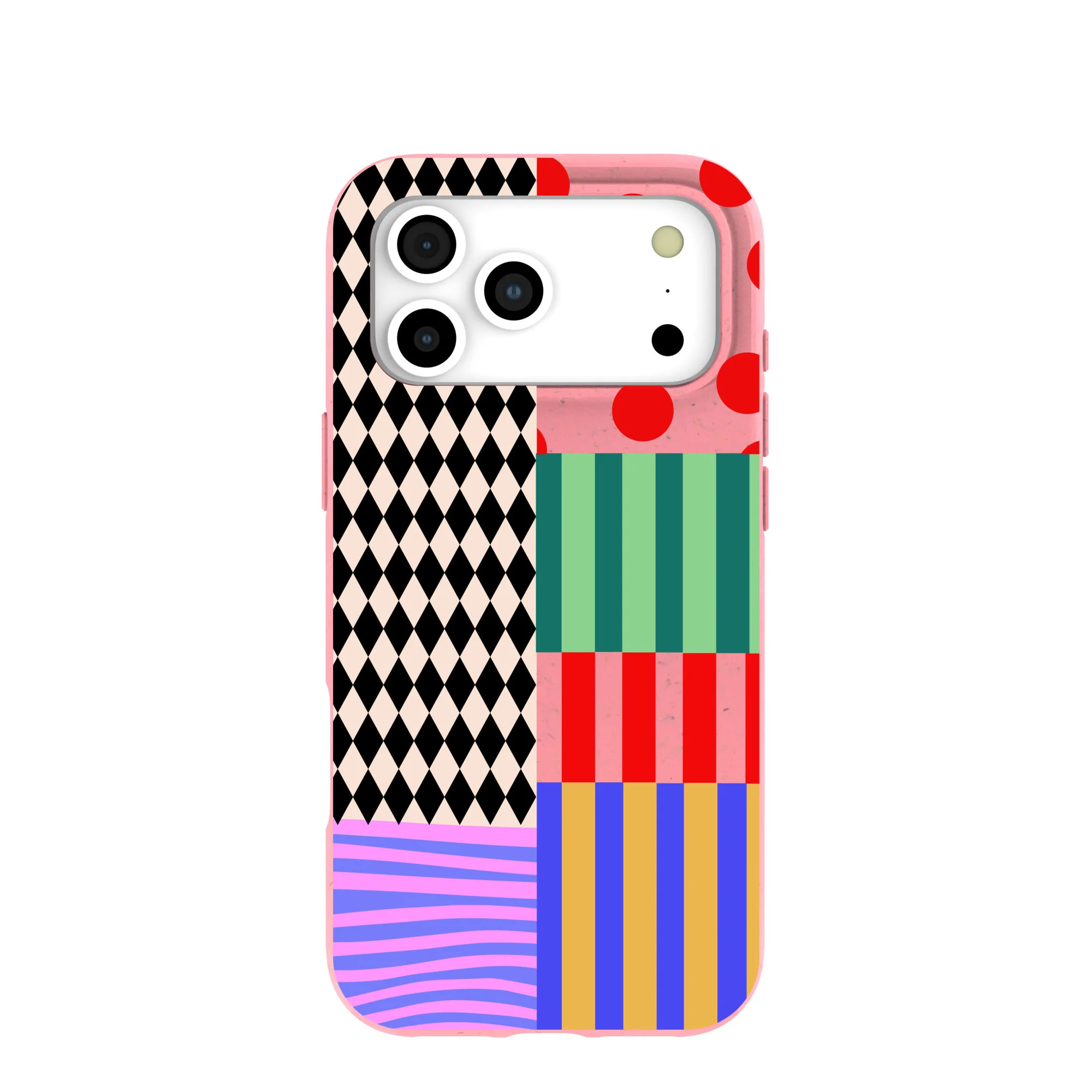 Bubblegum Pink Juggling Colors iPhone 17 Pro Max Case