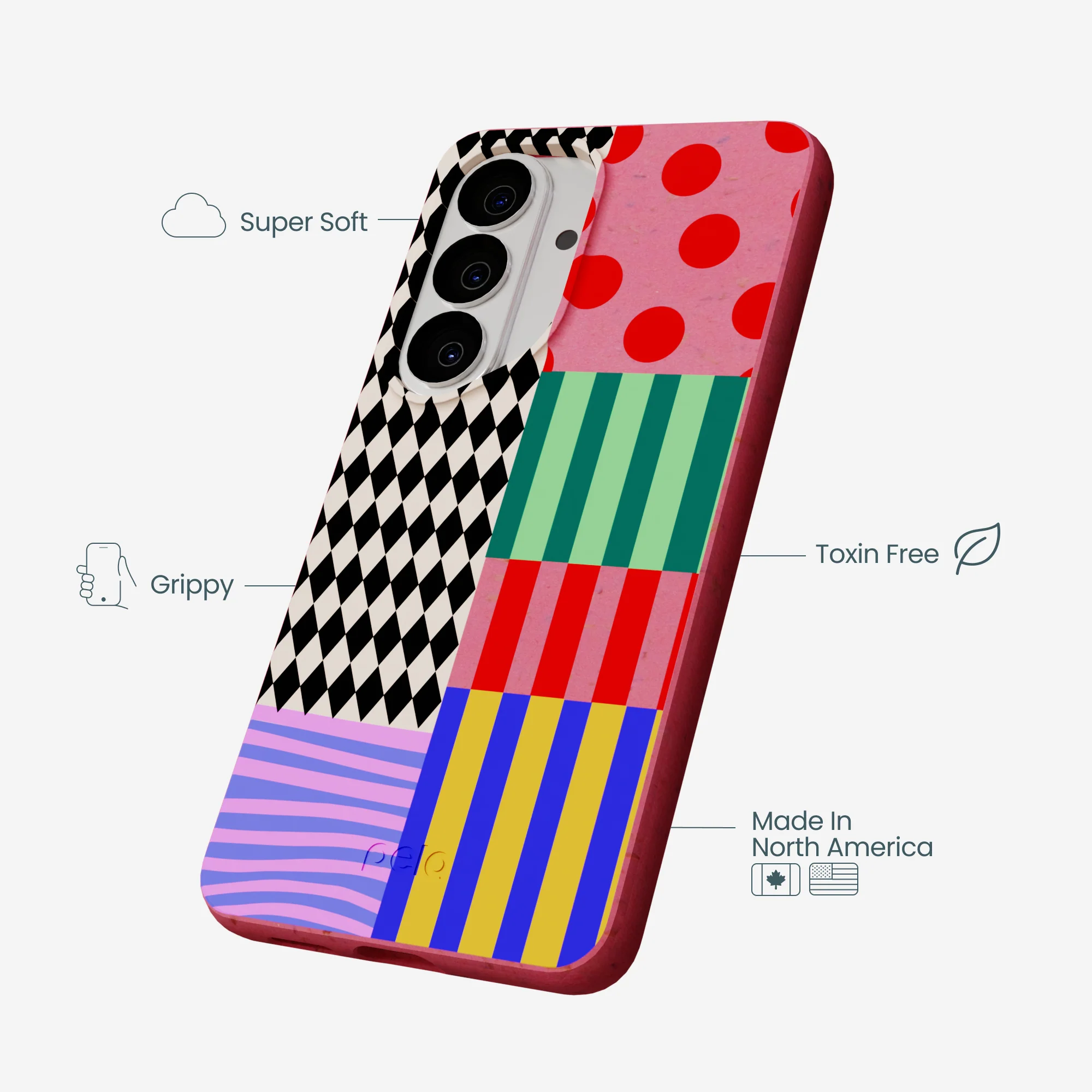 Bubblegum Pink Juggling Colors Samsung Galaxy S26 Case - Image 4
