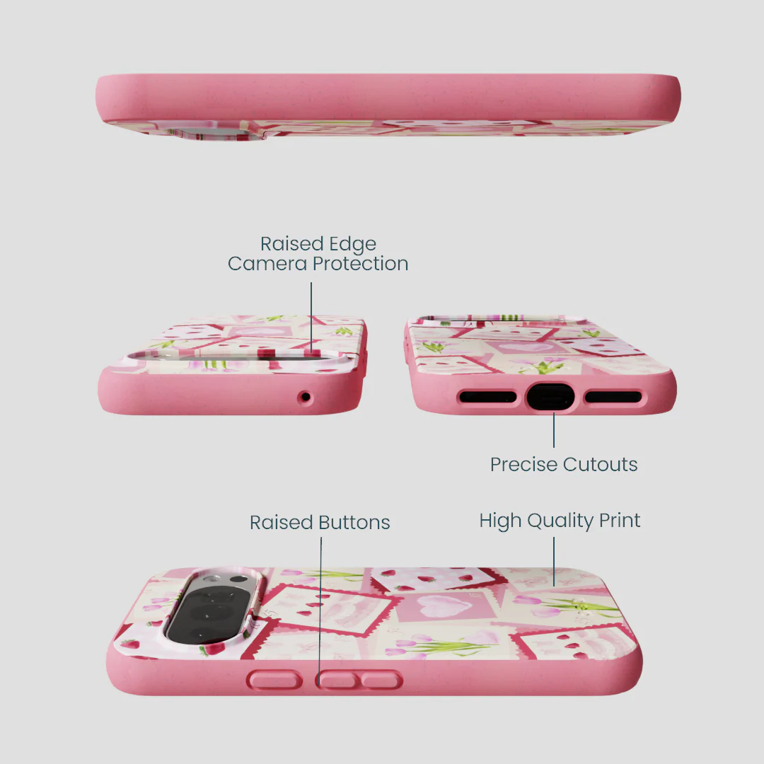 Bubblegum Pink Love Letters Google Pixel 10/10 Pro Case - Image 3
